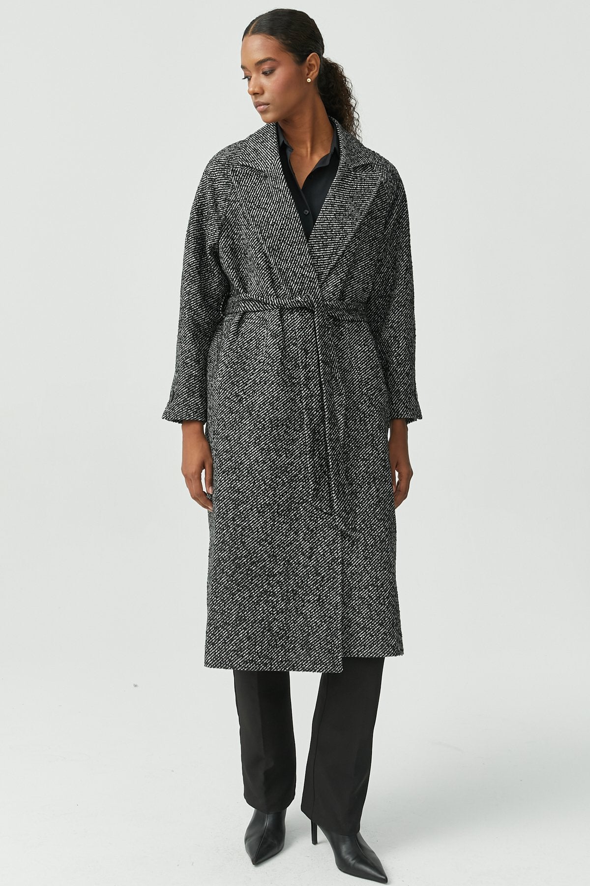 Women's Lined Boucle Coat