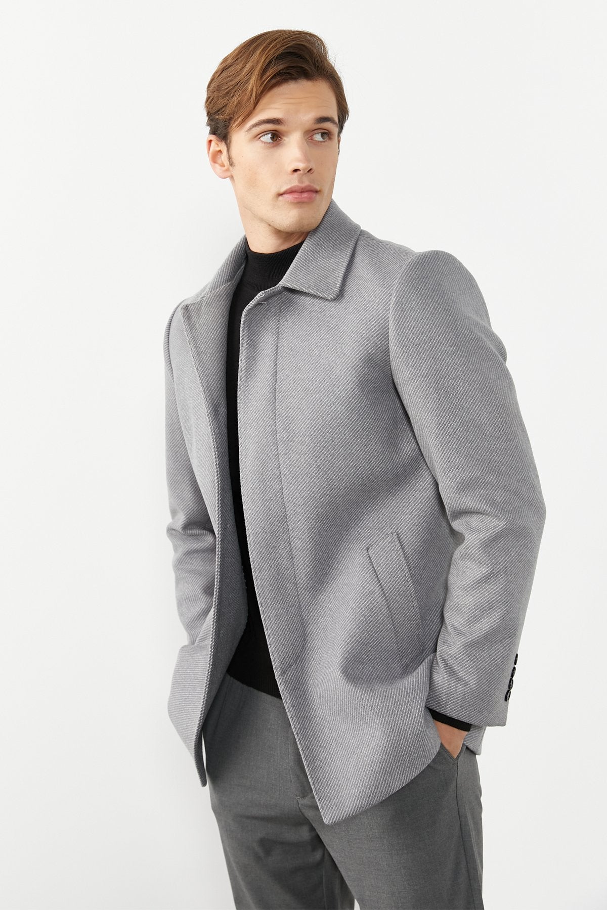 Men's Short Cashmere Coat
