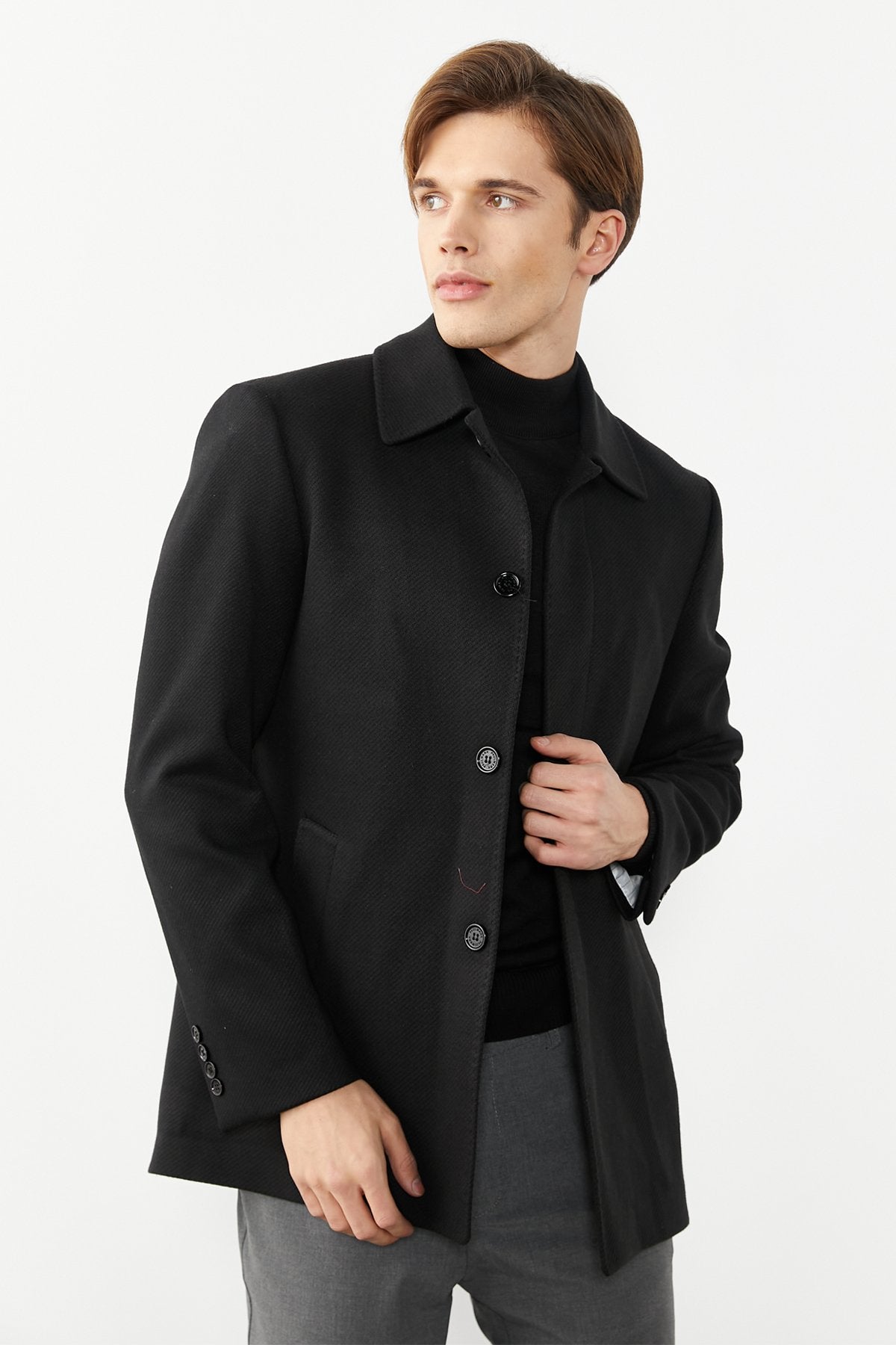 Men's Short Cashmere Coat