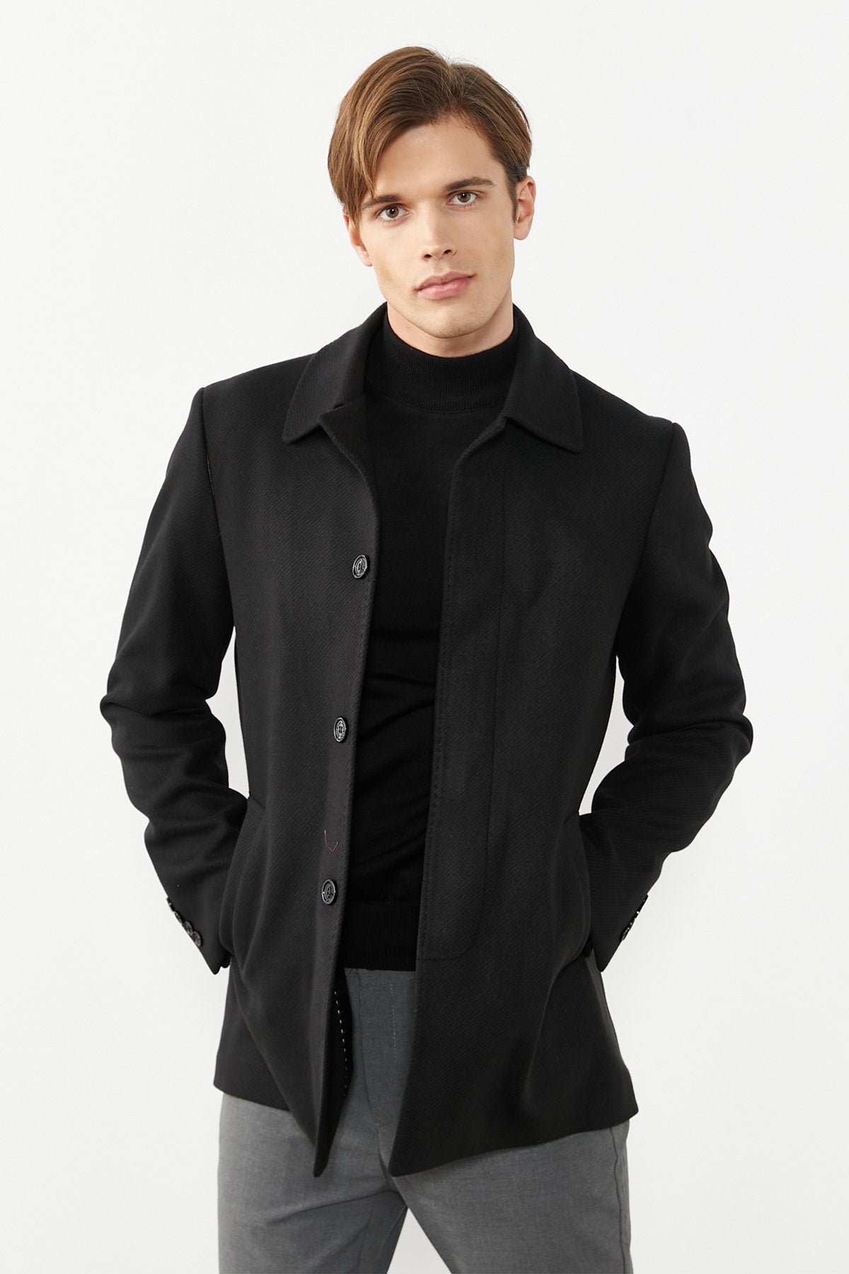 Men's Short Cashmere Coat