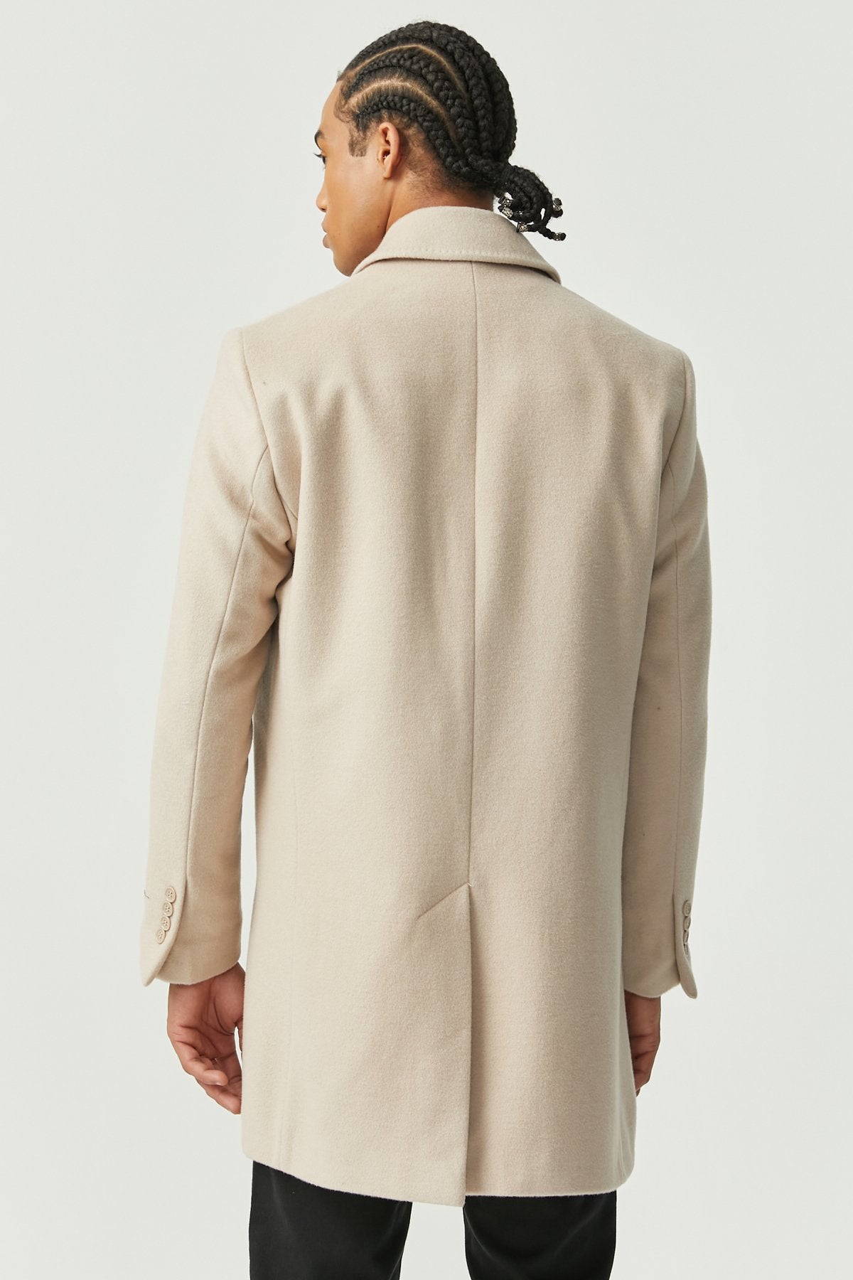 Men's Shirt Collar Cashmere Coat