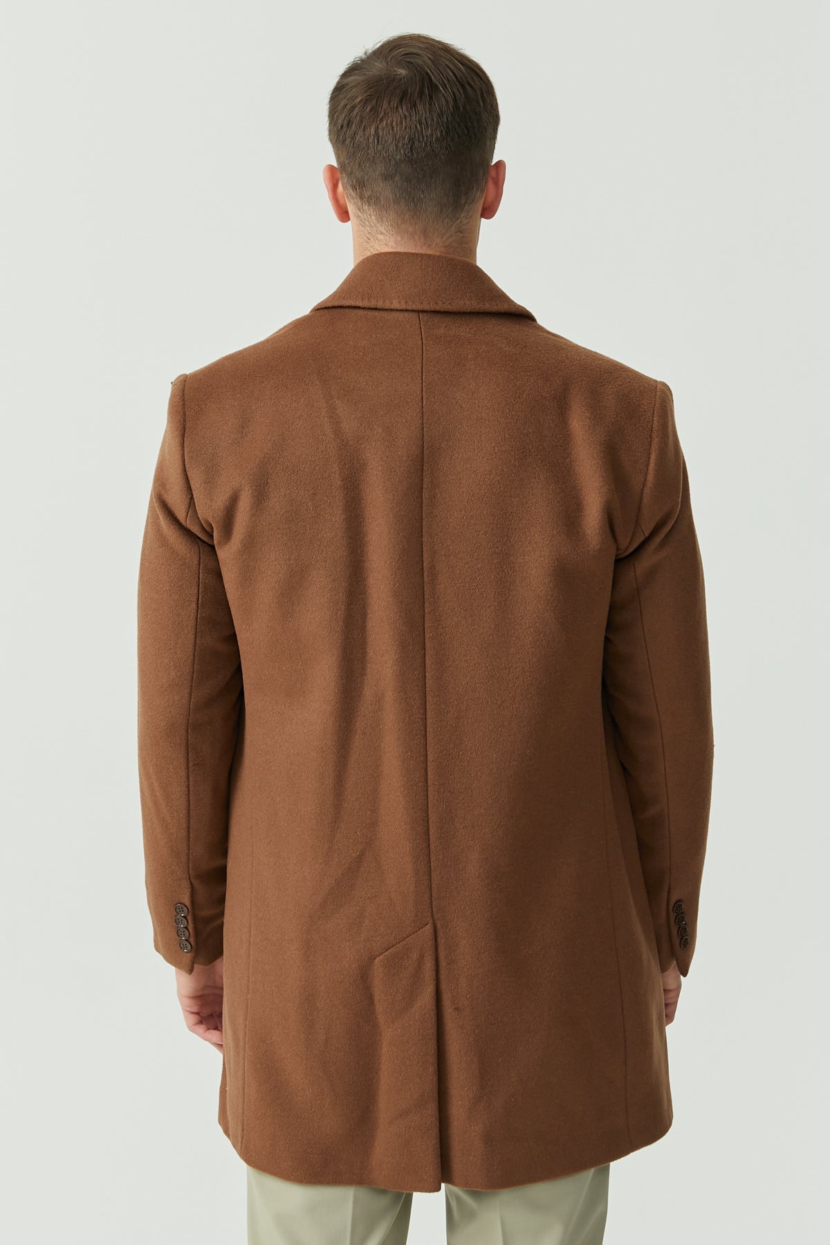 Men's Shirt Collar Cashmere Coat