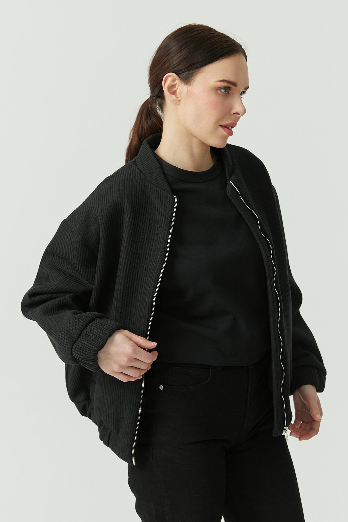 Women's Slim Fit Stand Collar Coat