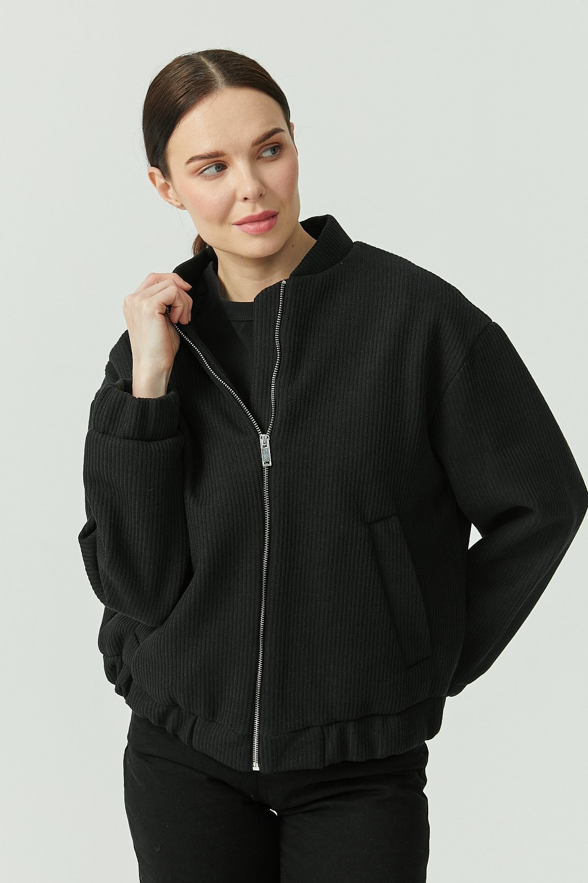 Women's Slim Fit Stand Collar Coat