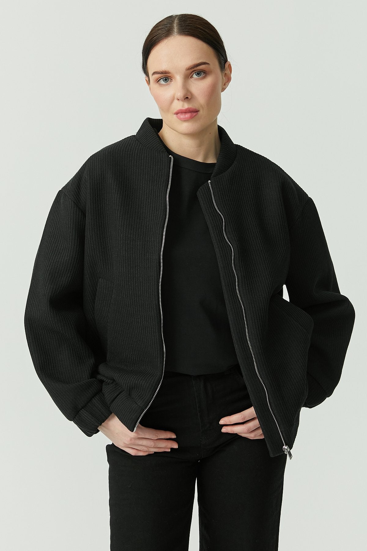 Women's Slim Fit Stand Collar Coat