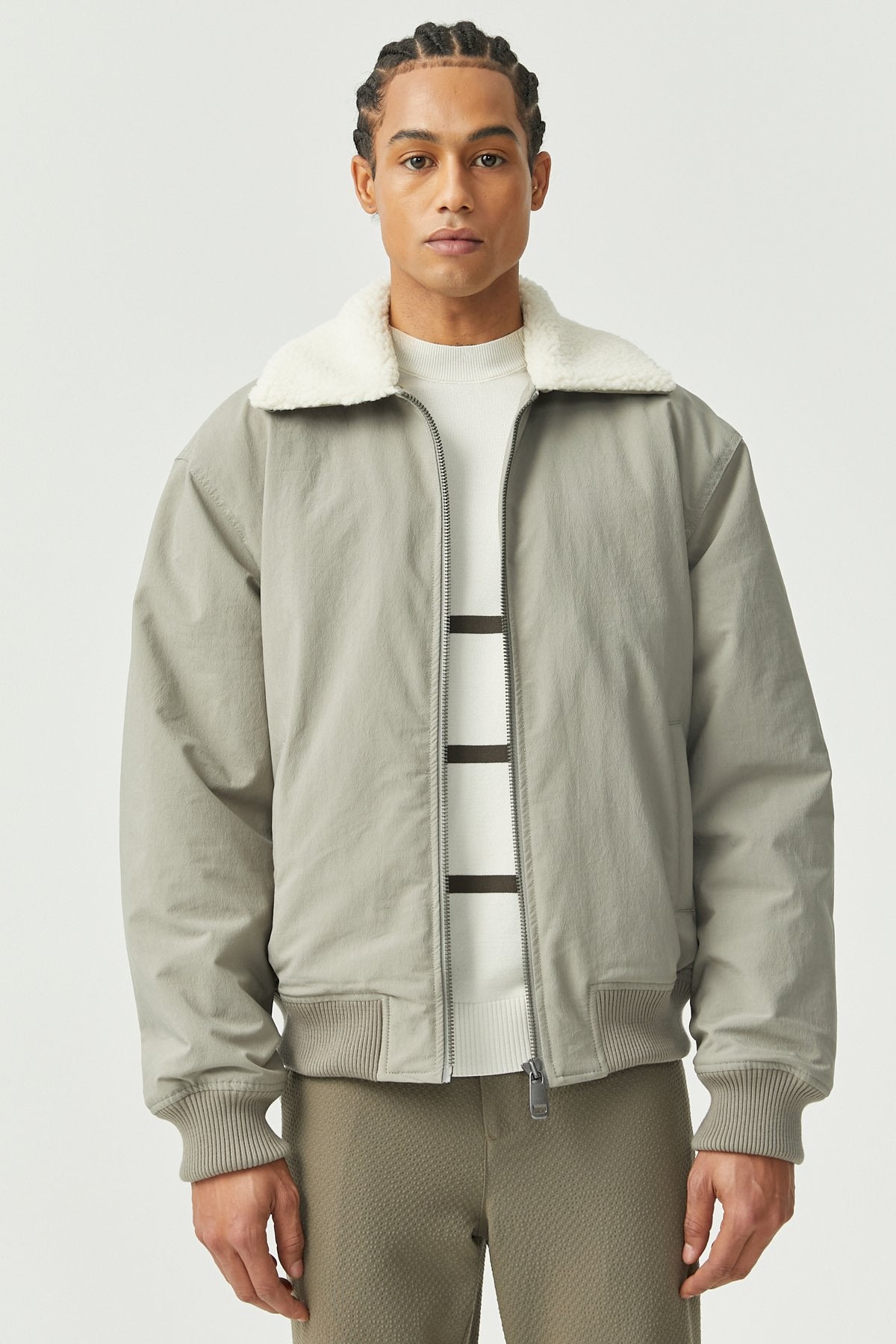 Men's Fur-Collared Coat