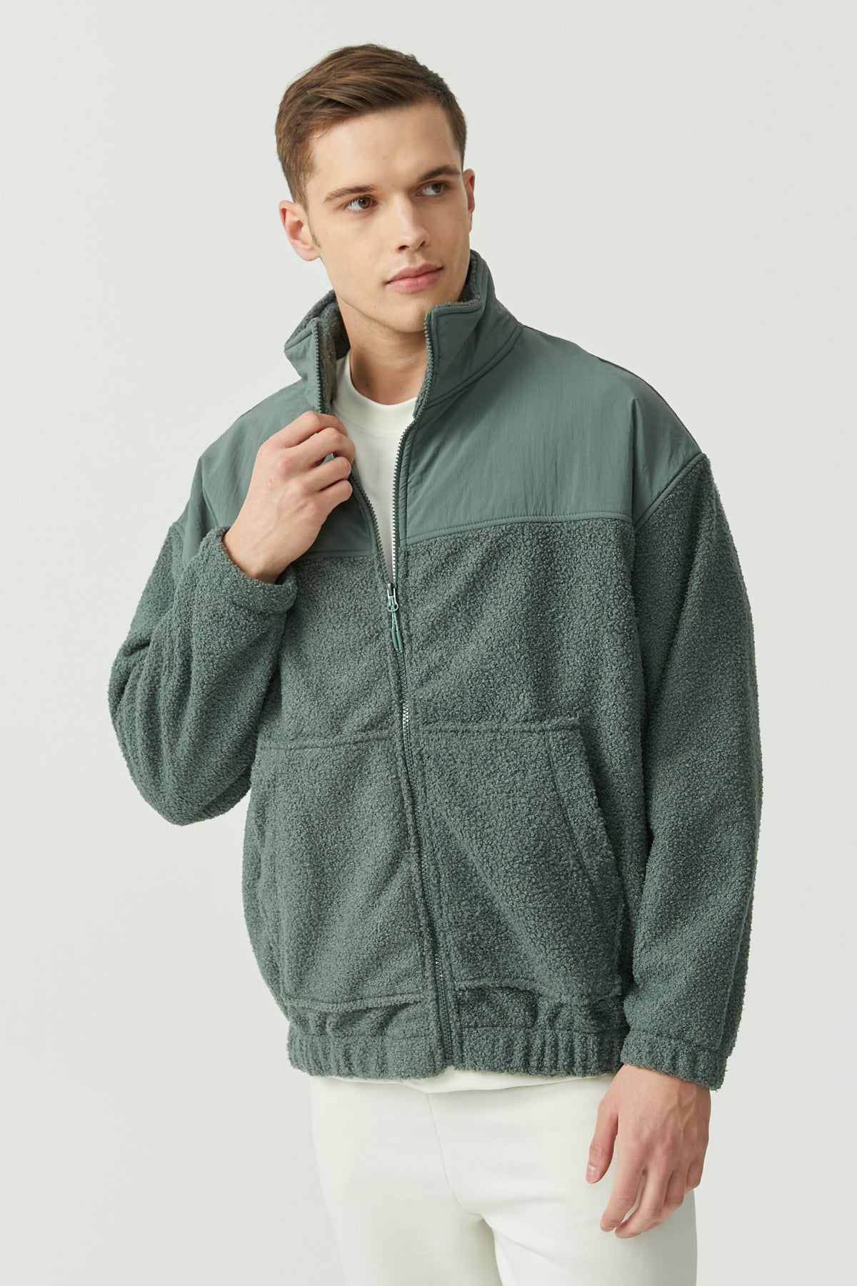 Men's Stand Collar Soft Texture Thin Coat