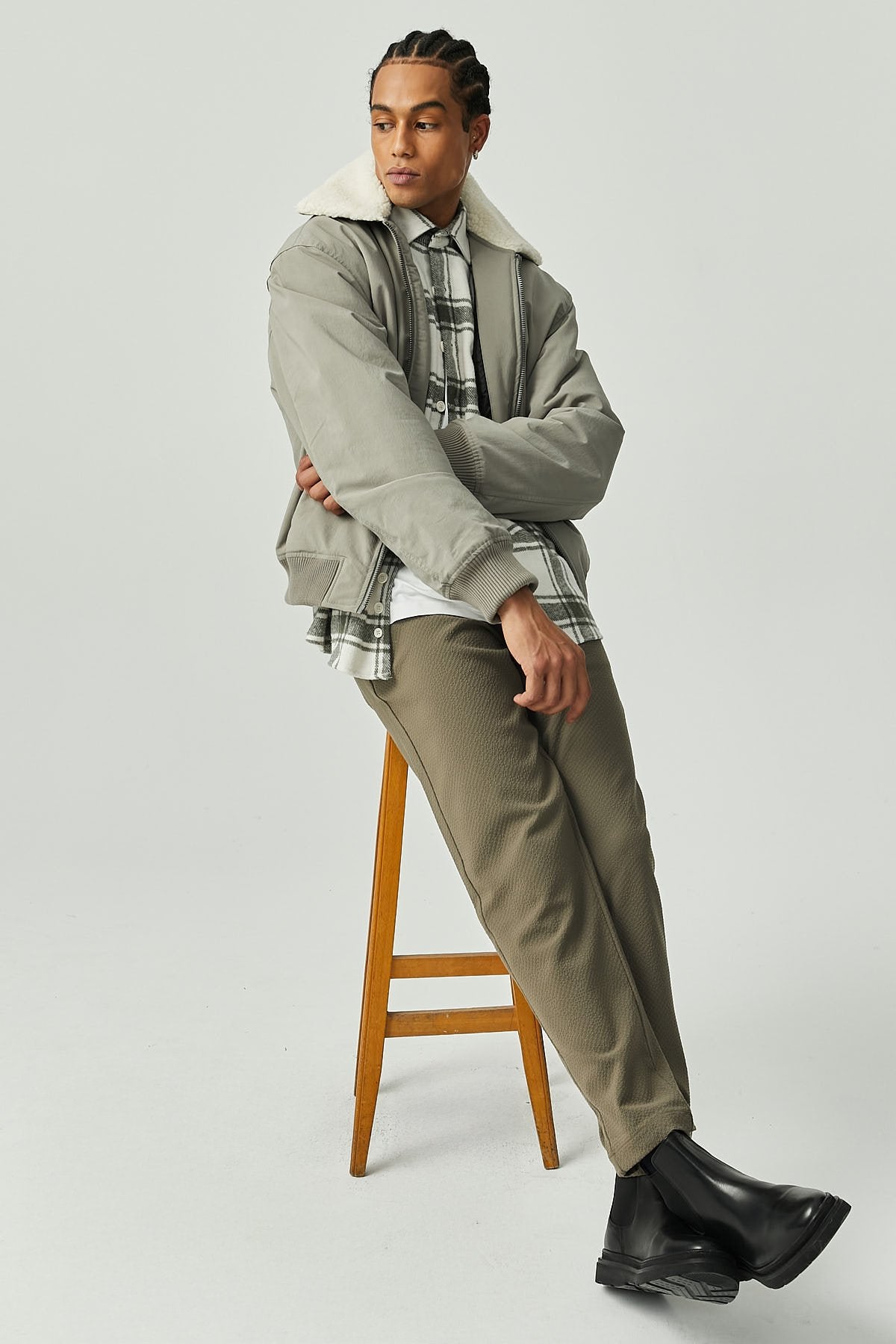 Men's Fur-Collared Coat