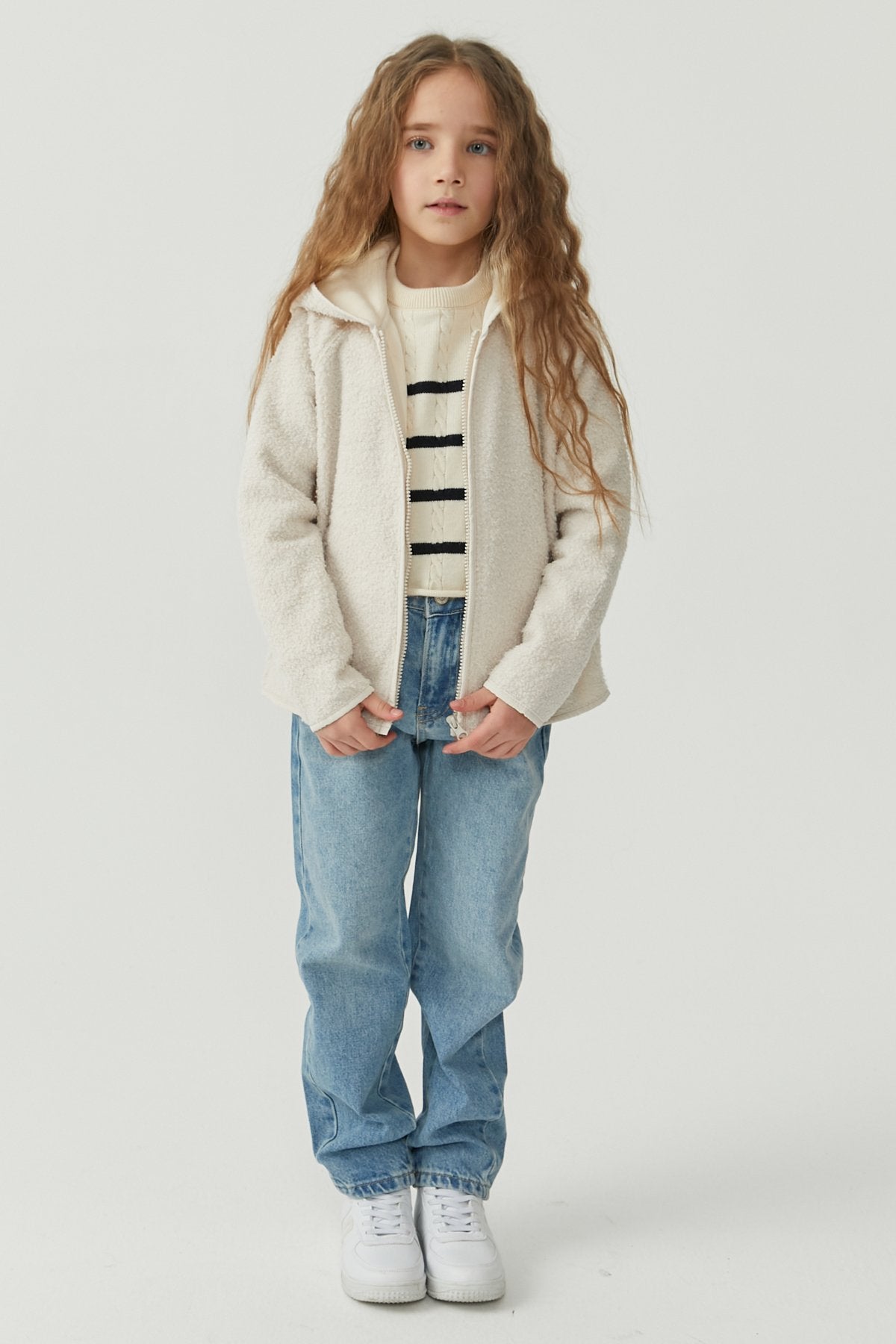 Girl's Hooded Thin Coat