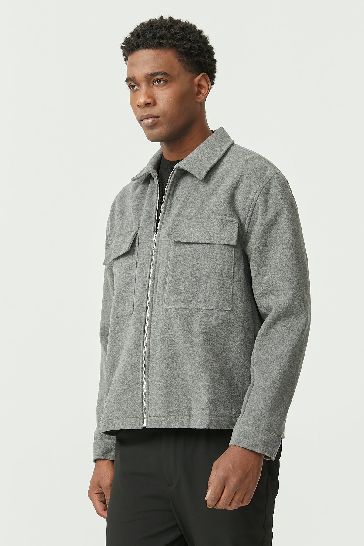 Men's Regular Thin Coat with Pockets
