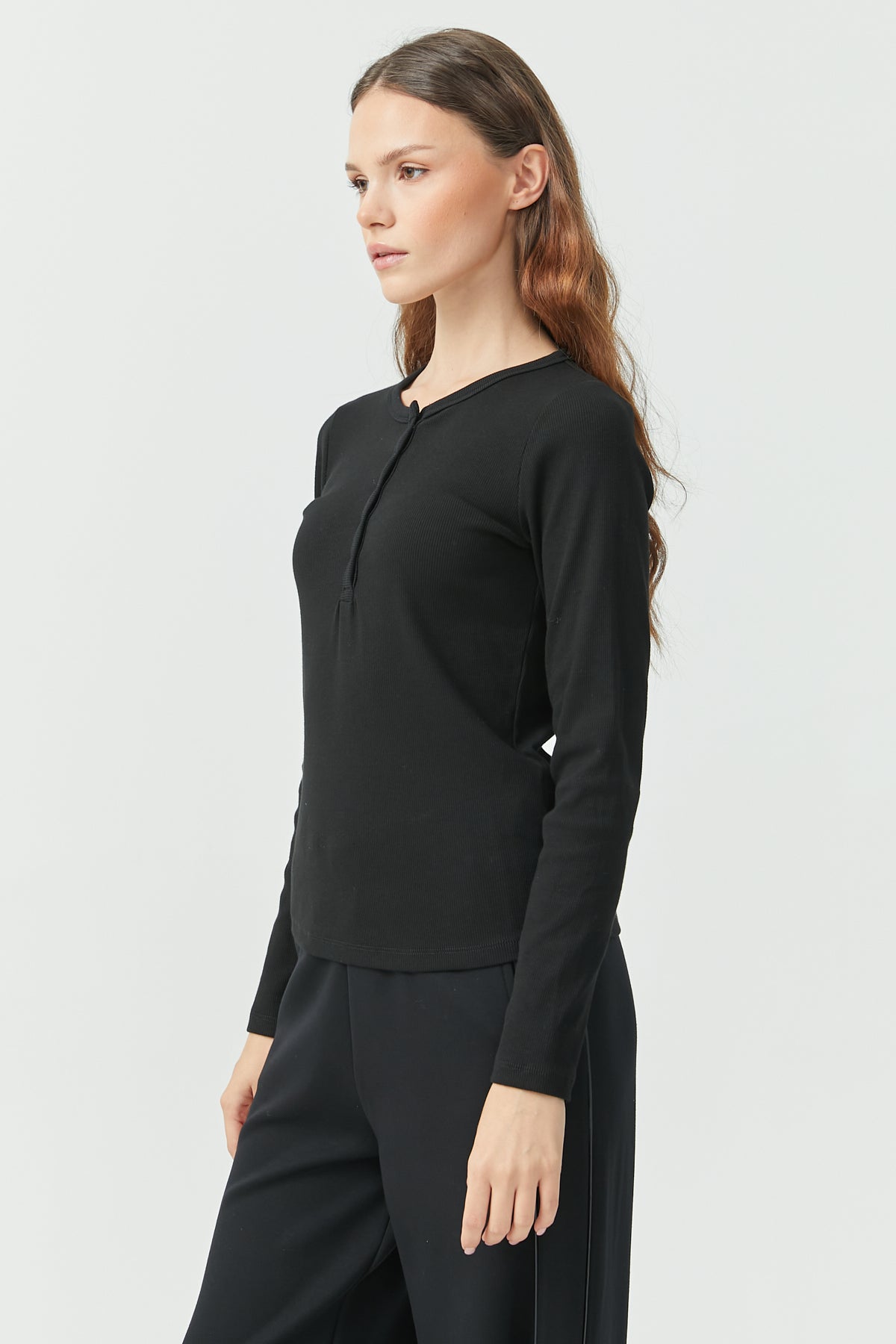 Snap-Collar Blouse