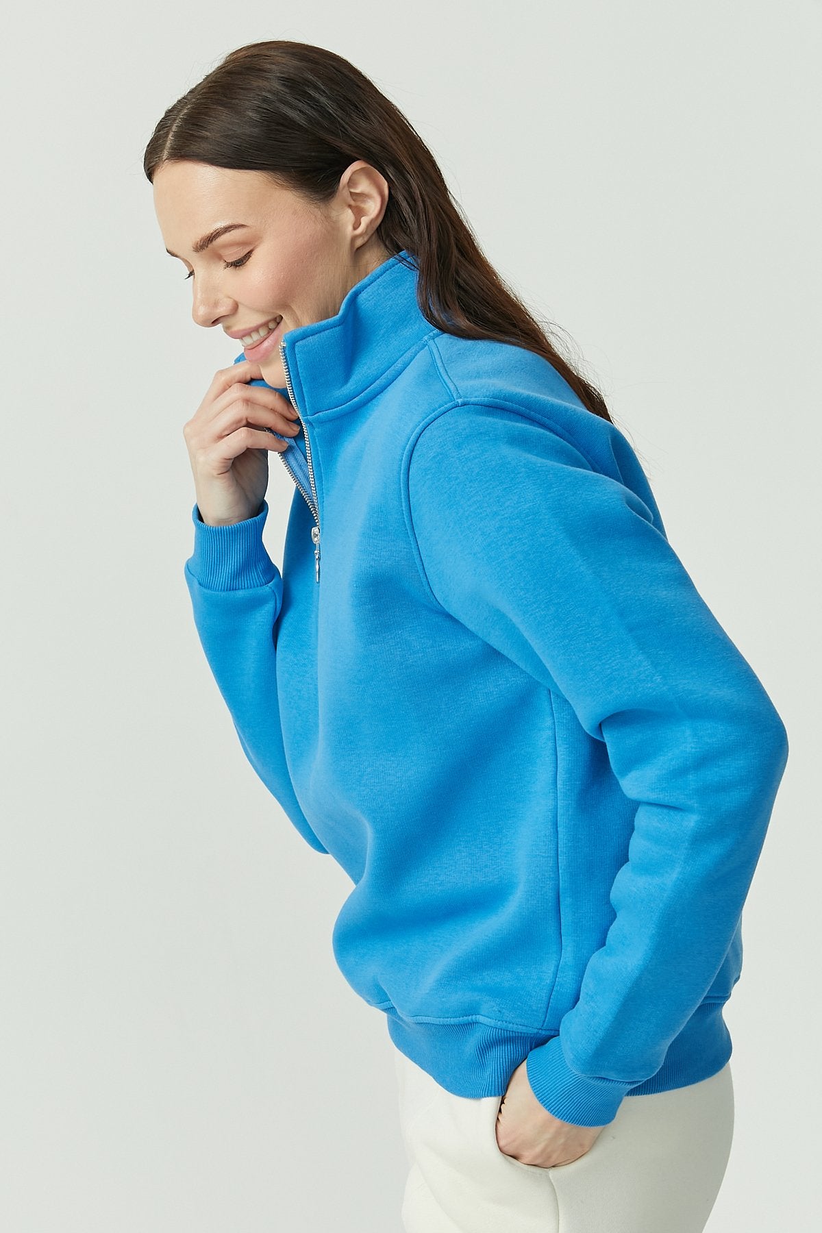 Women's Zippered Sweat Top