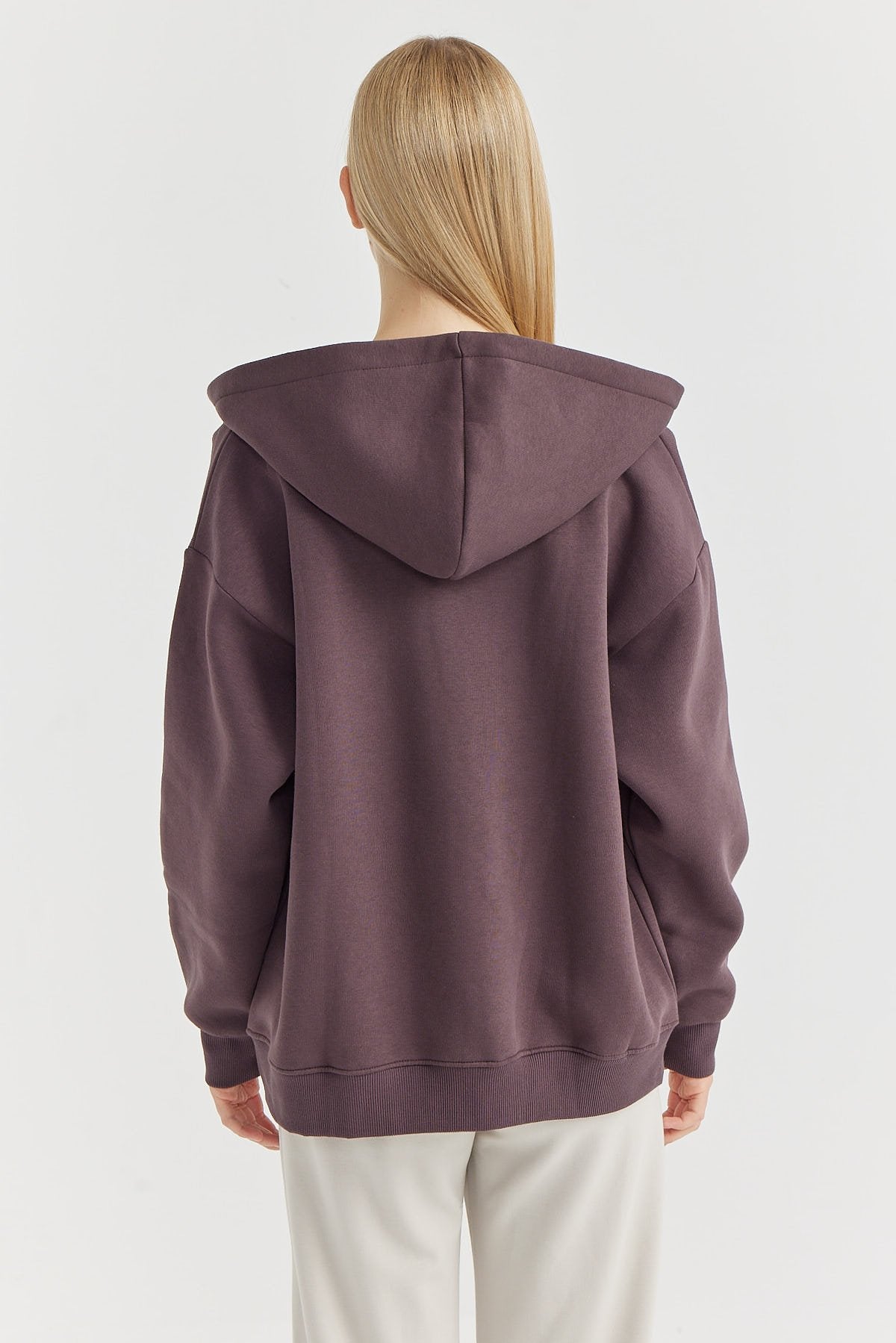 Women's Hooded Front Zippered Sweat Top