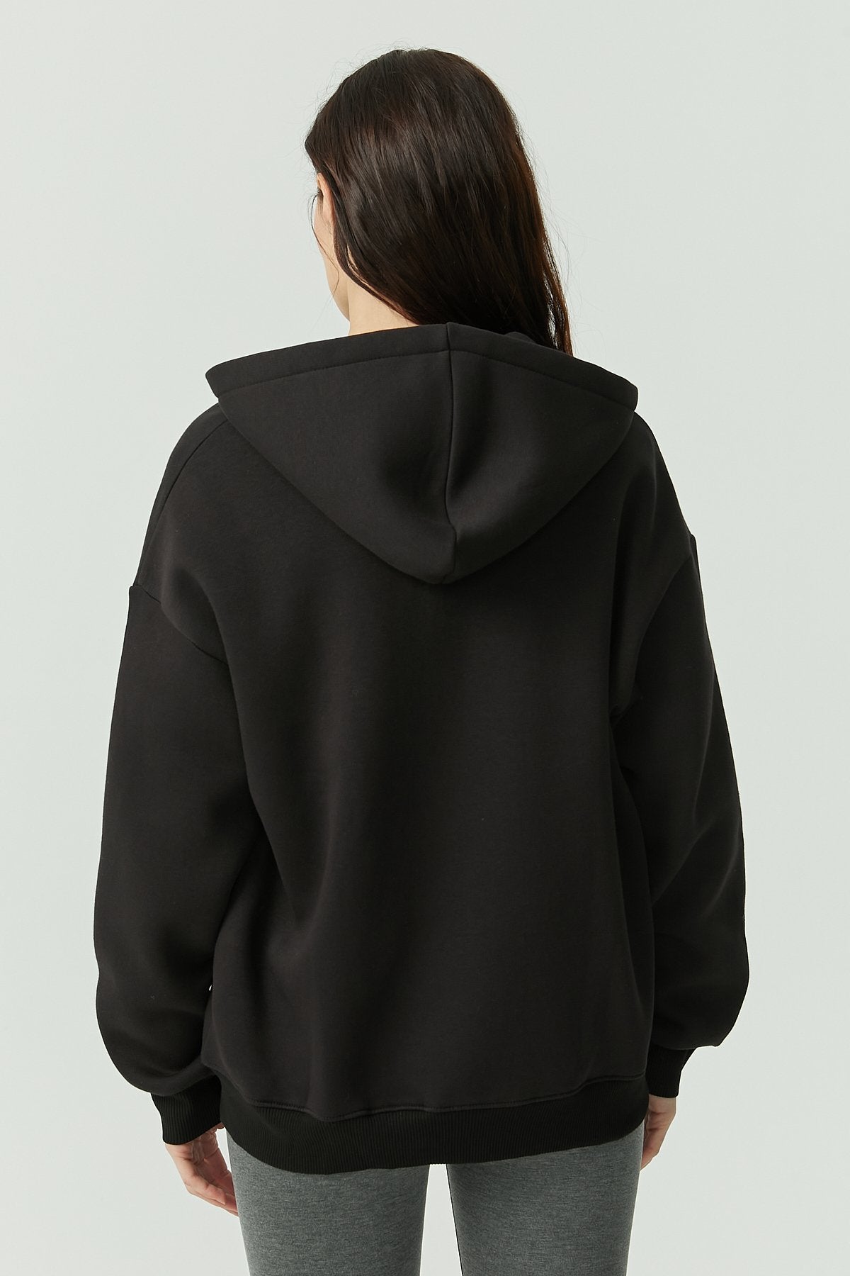 Women's Hooded Front Zippered Sweat Top