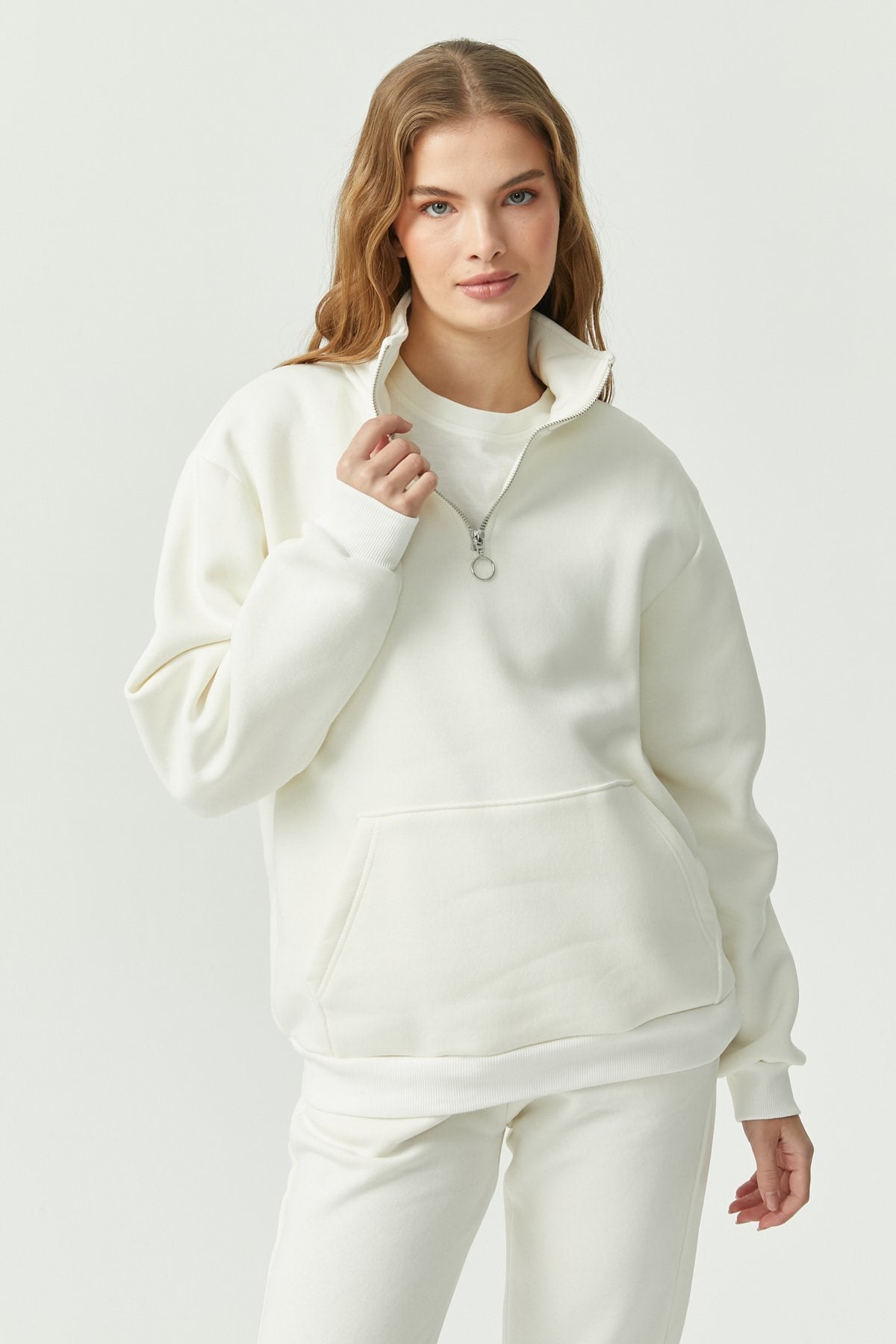 Women's Zippered Sweat Top
