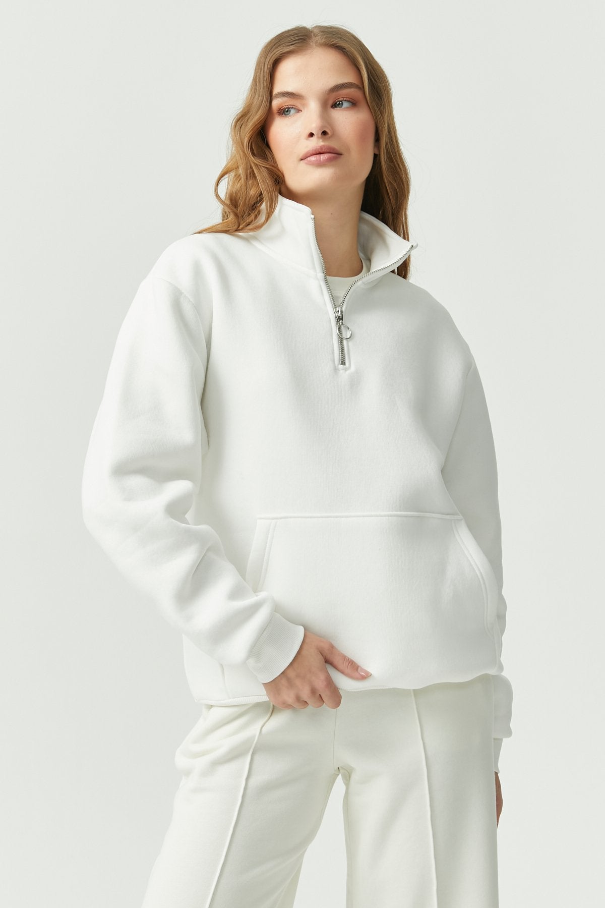 Women's Zippered Sweat Top