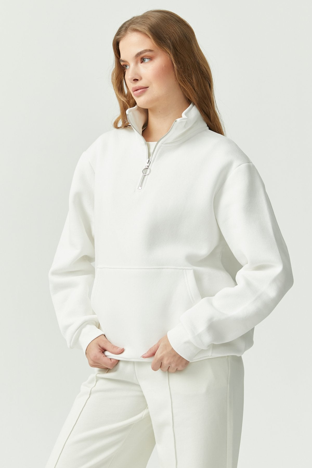 Women's Zippered Sweat Top