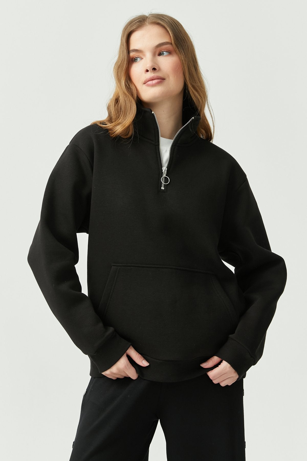 Women's Zippered Sweat Top