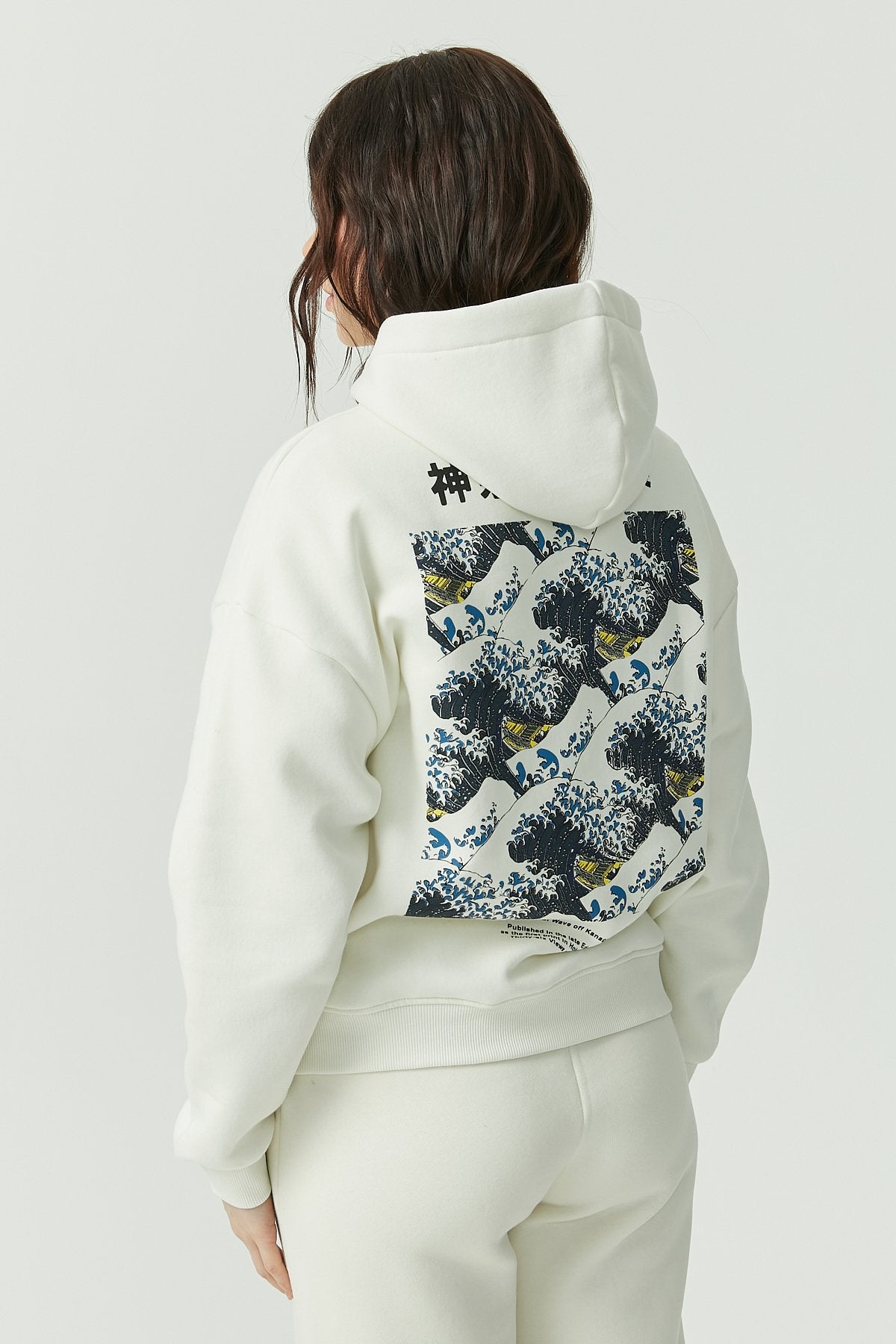 Women's Hooded Printed Detailed Sweat Top