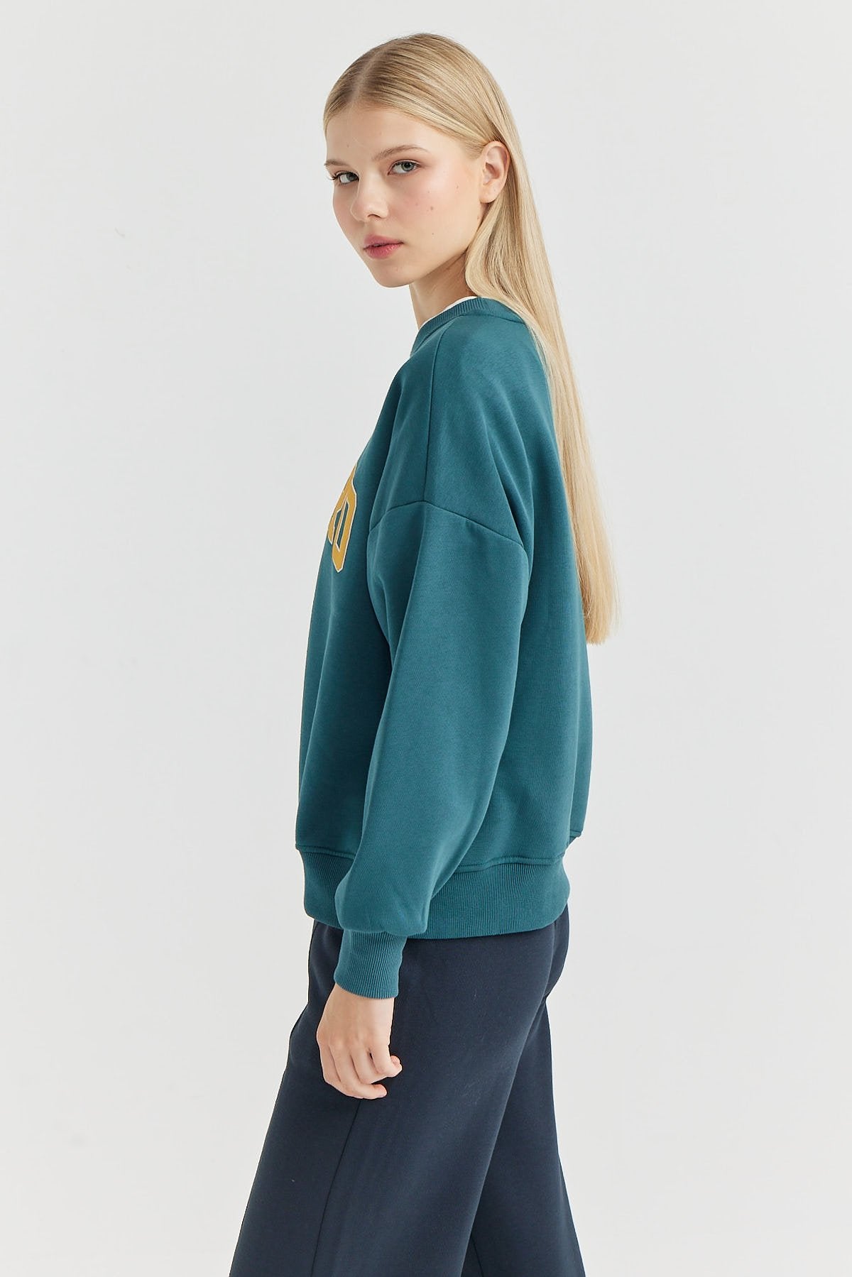Women's Crew Neck Printed Sweat Top