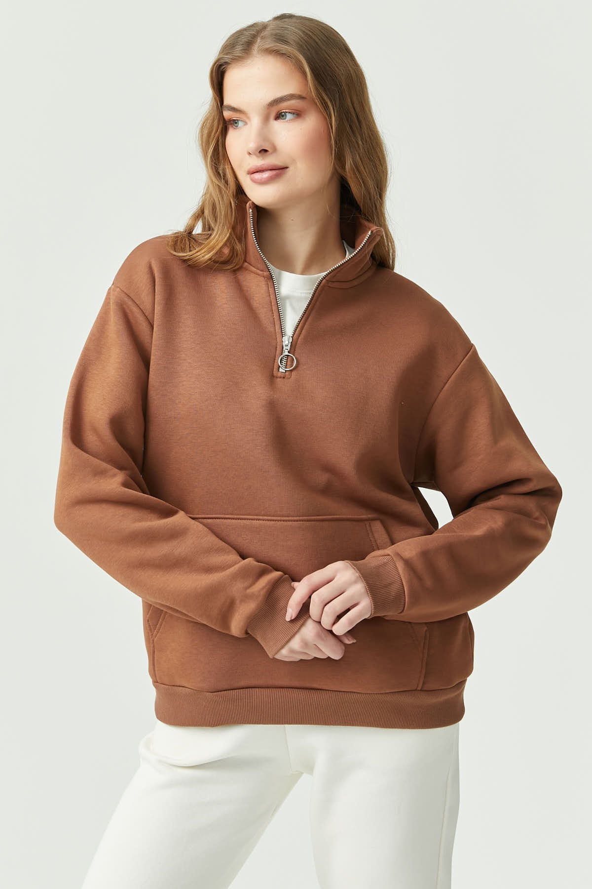 Women's Zippered Sweat Top