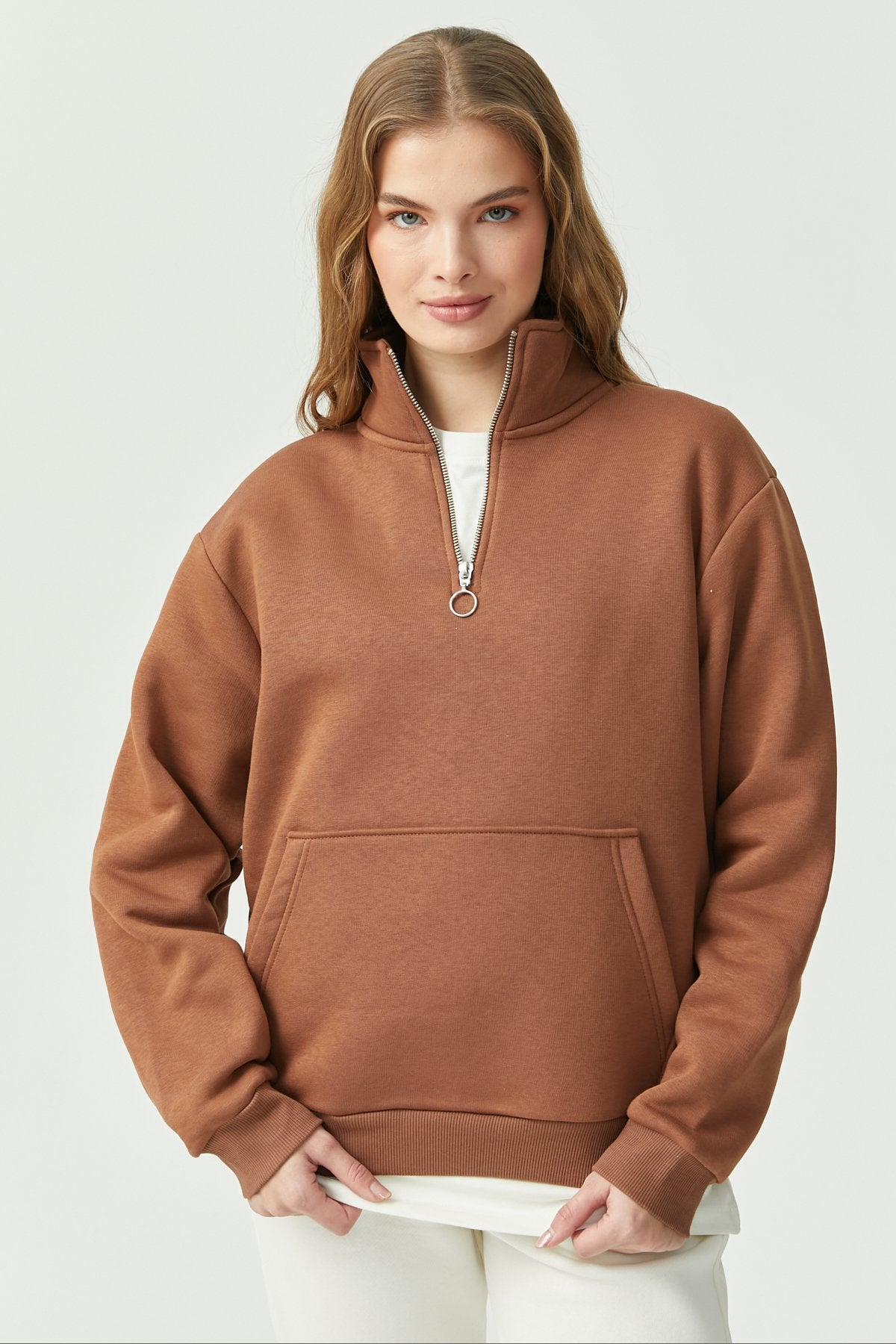 Women's Zippered Sweat Top