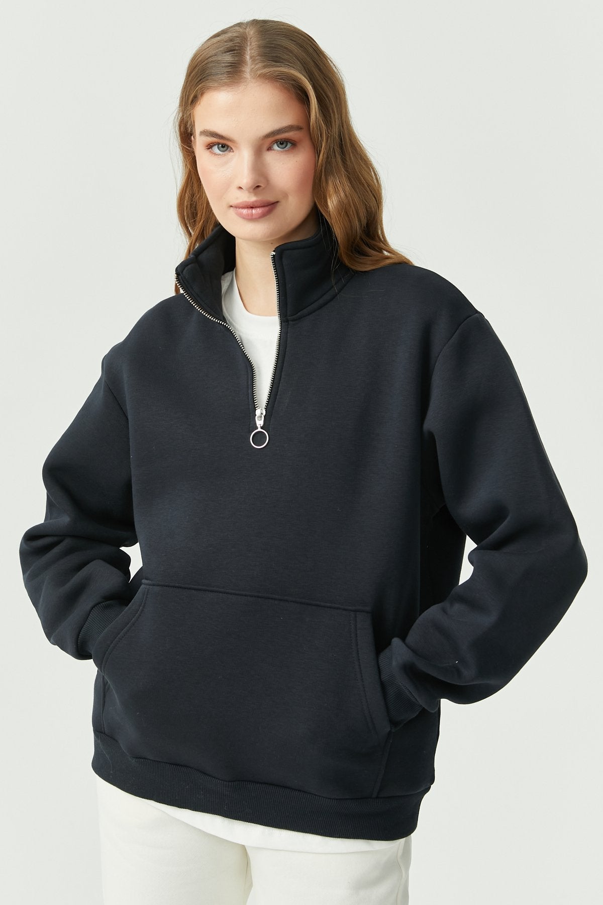 Women's Zippered Sweat Top
