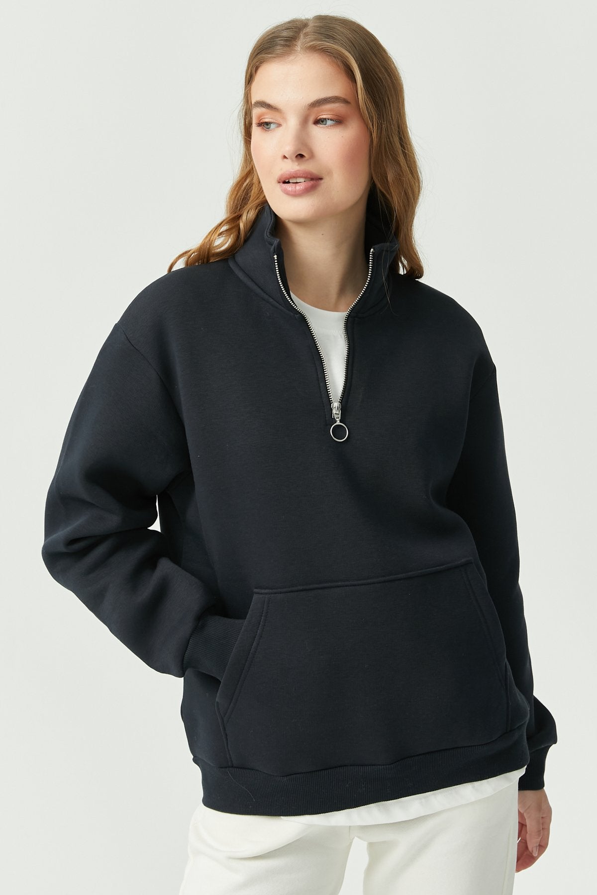 Women's Zippered Sweat Top