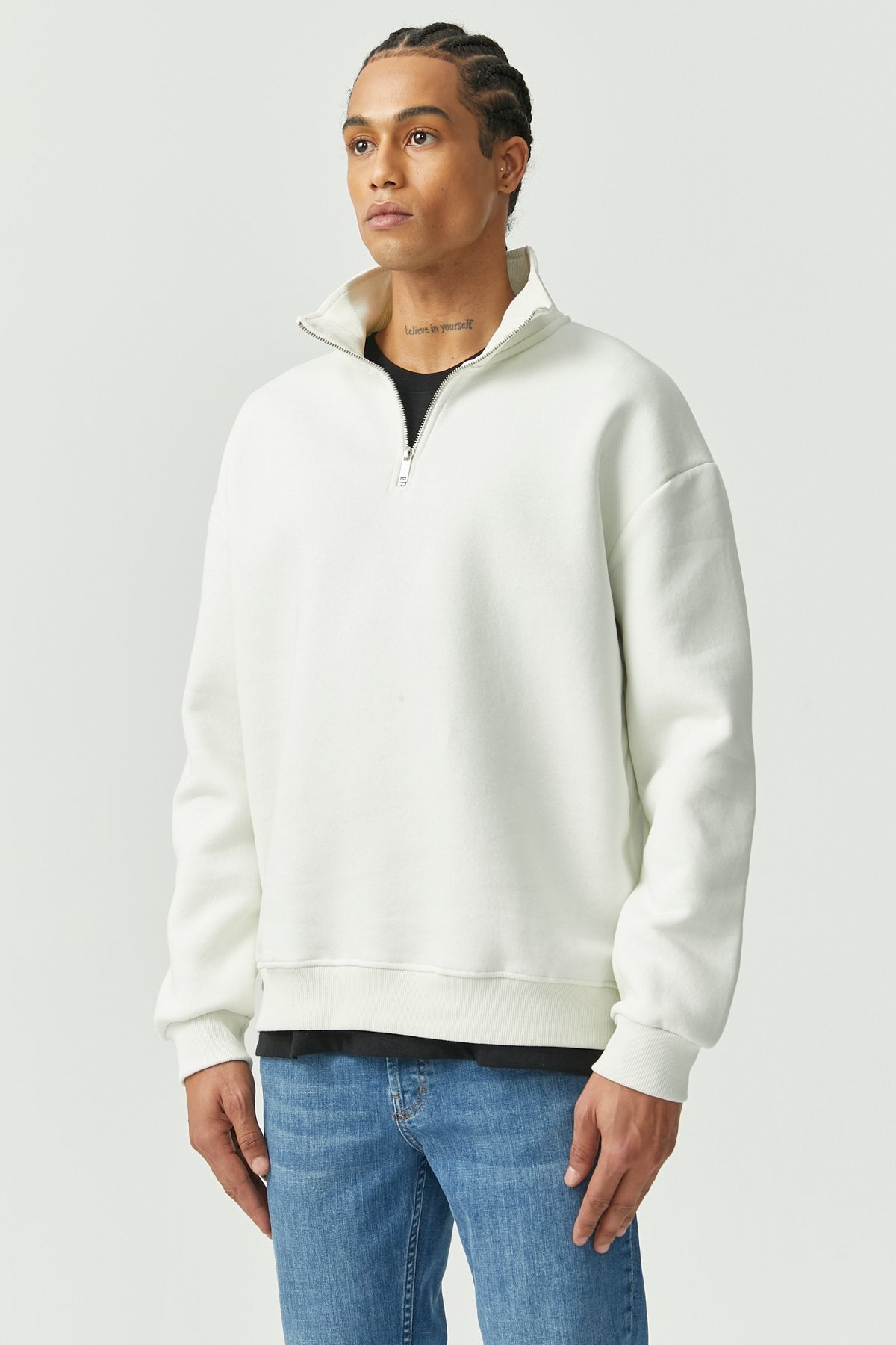 Men's Zippered Sweat Top