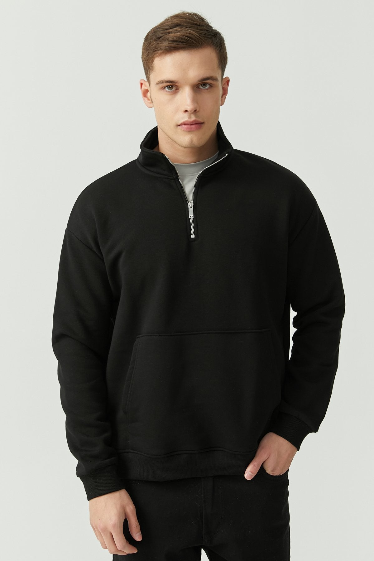 Half-Zipped Sweat Top