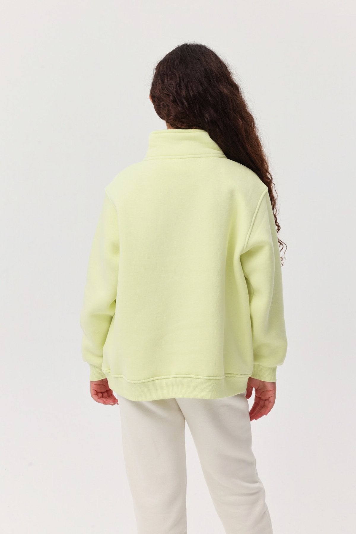 Girl's Half Zipper Sweat Top