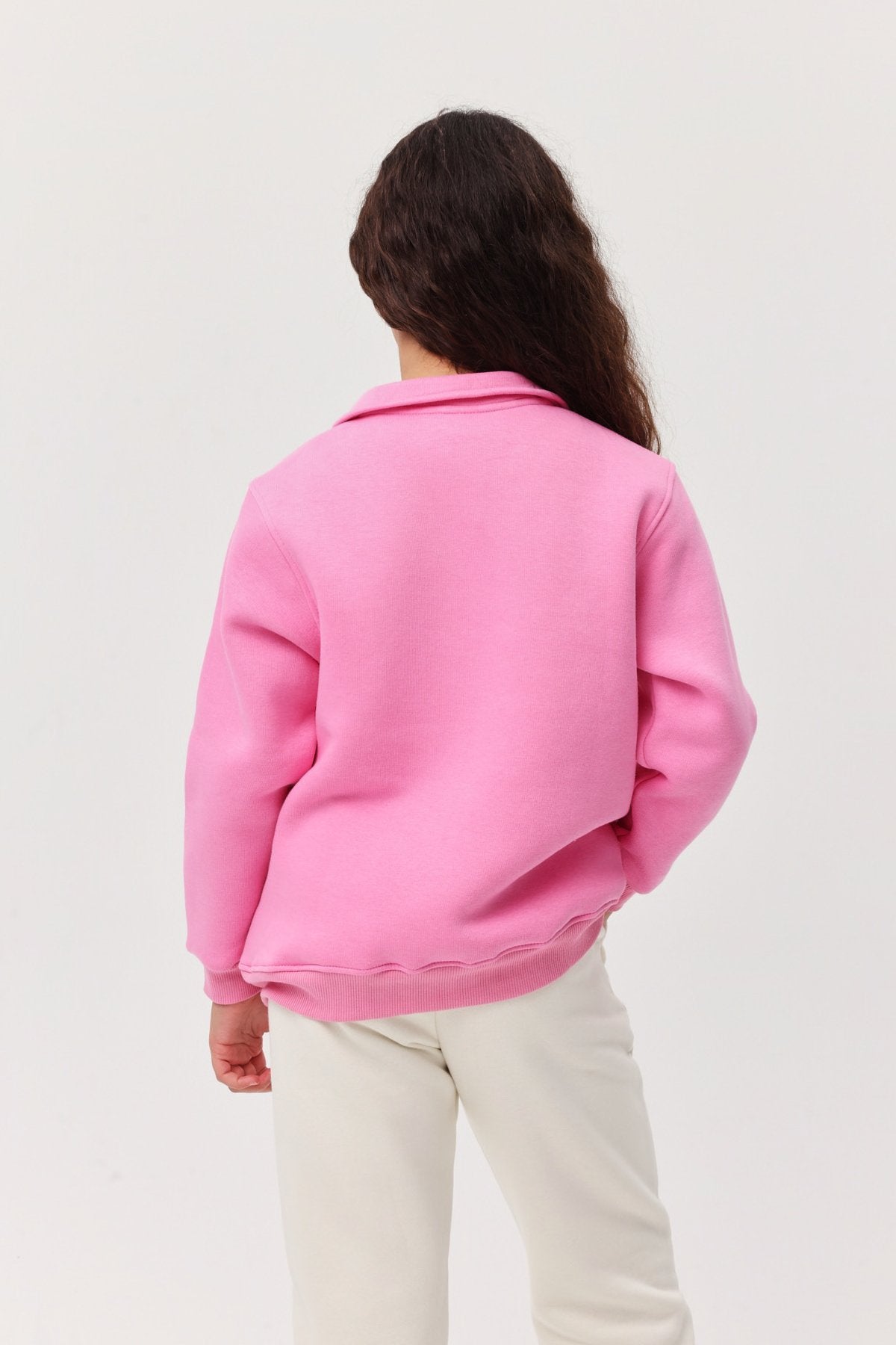 Girl's Half Zipper Sweat Top