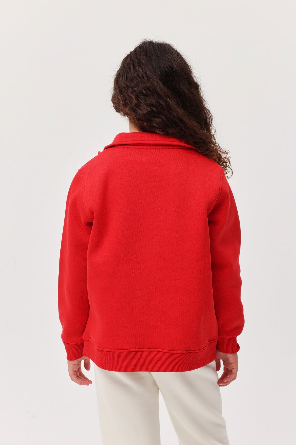 Girl's Half Zipper Sweat Top