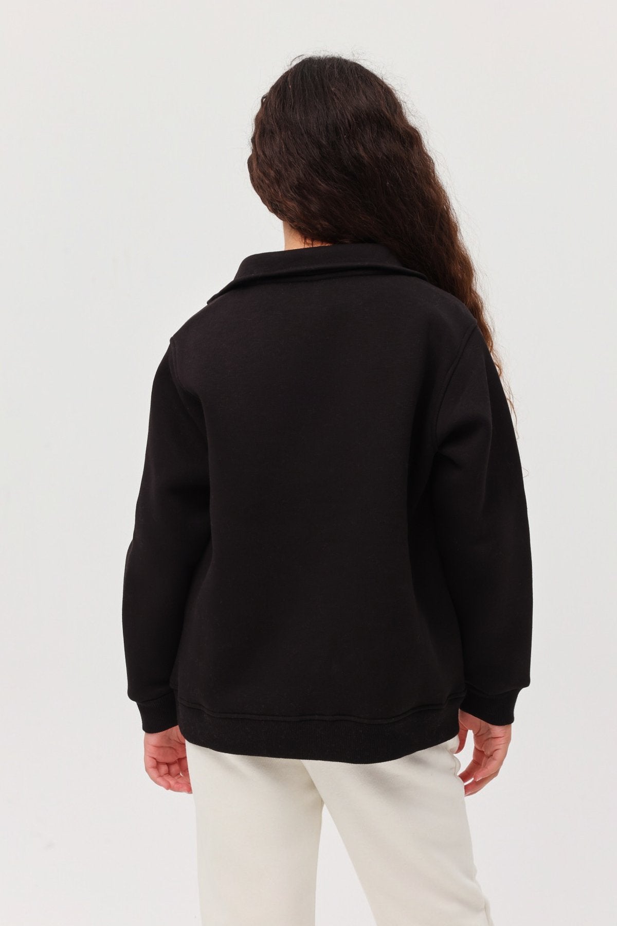 Girl's Half Zipper Sweat Top
