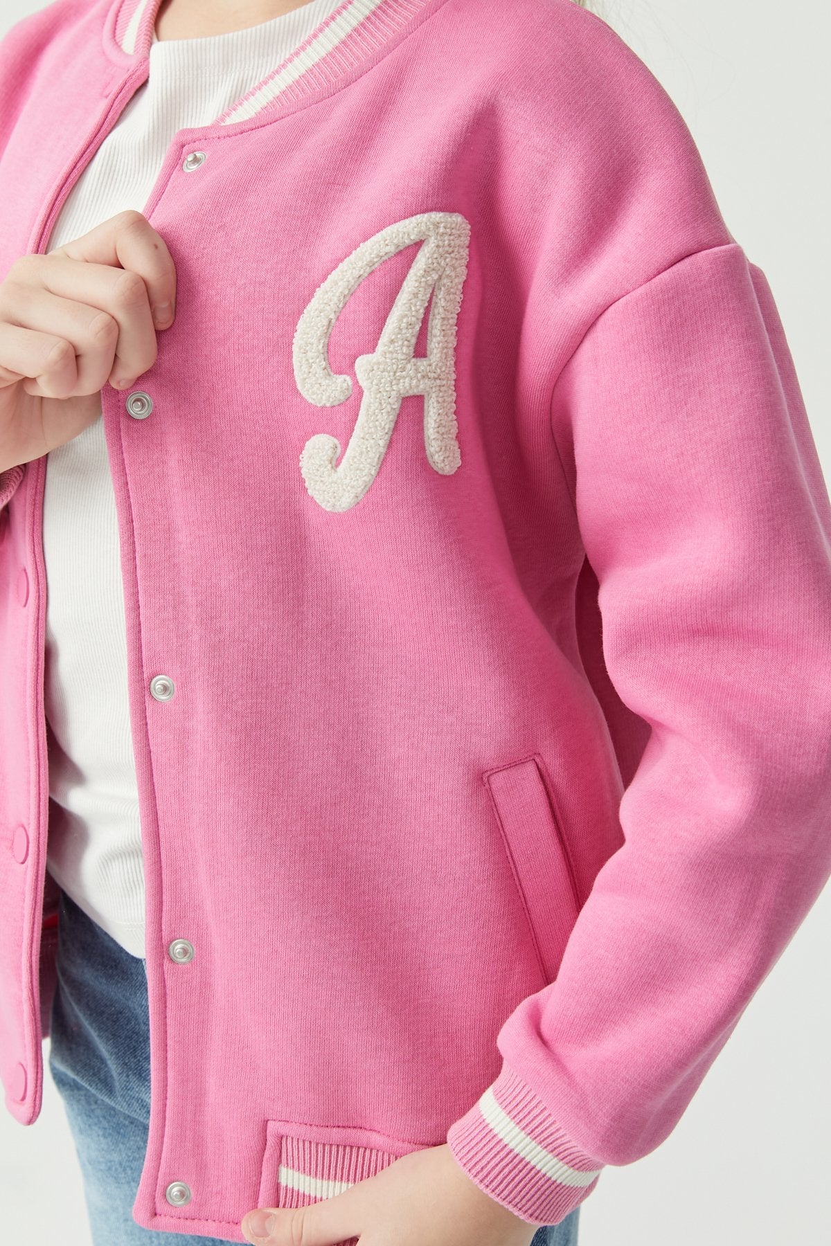 Girls' Printed College Jacket