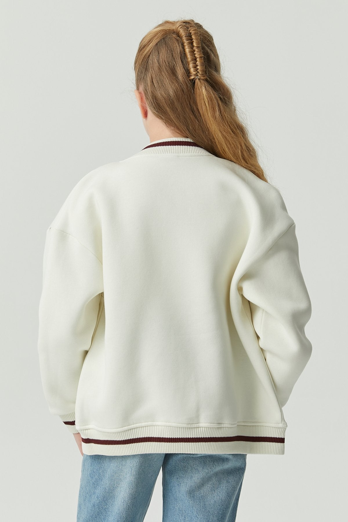 Girls' Printed College Jacket