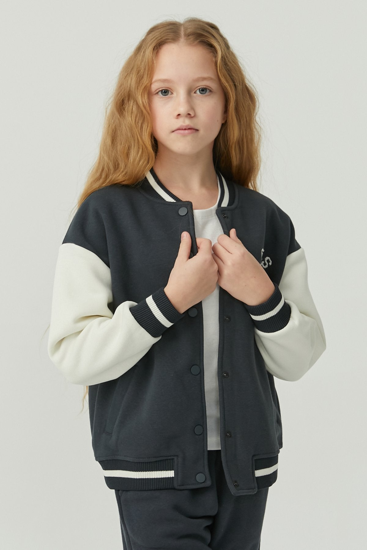 Girls' Printed College Jacket