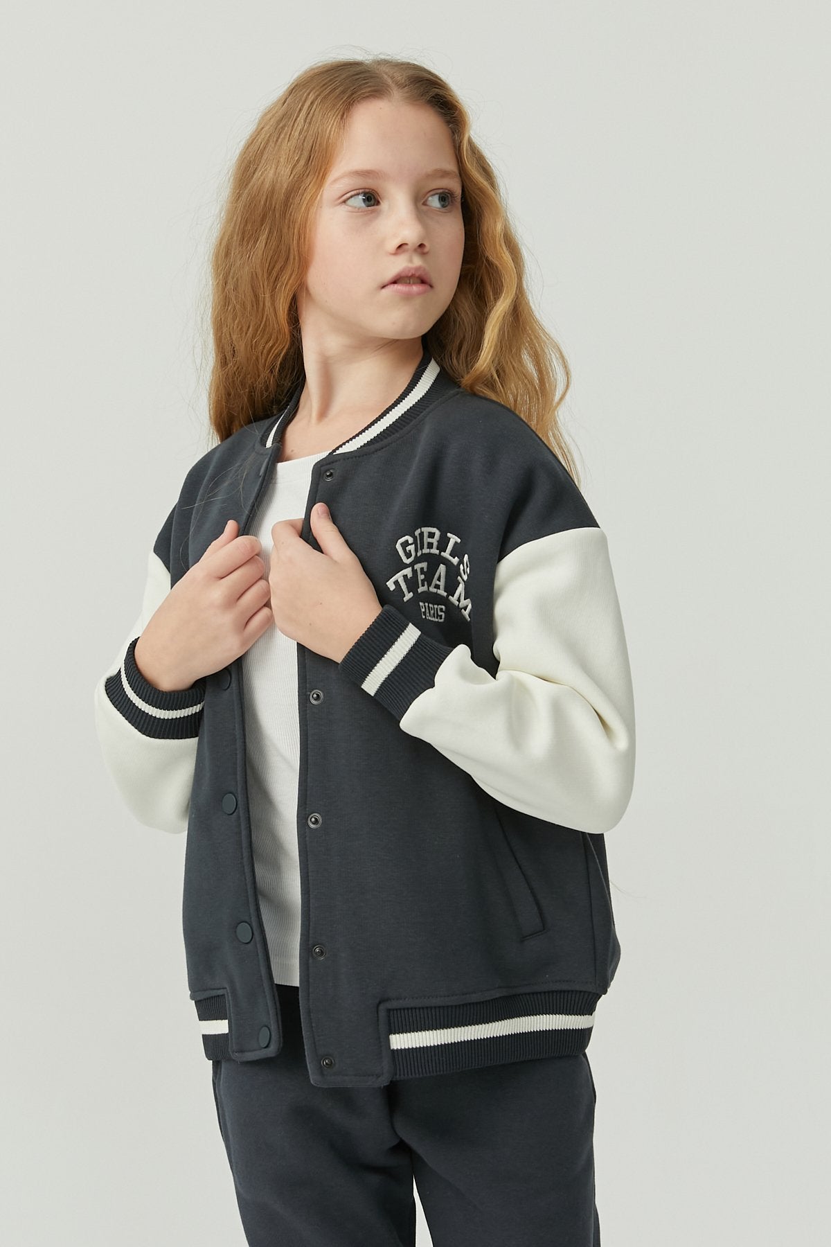 Girls' Printed College Jacket