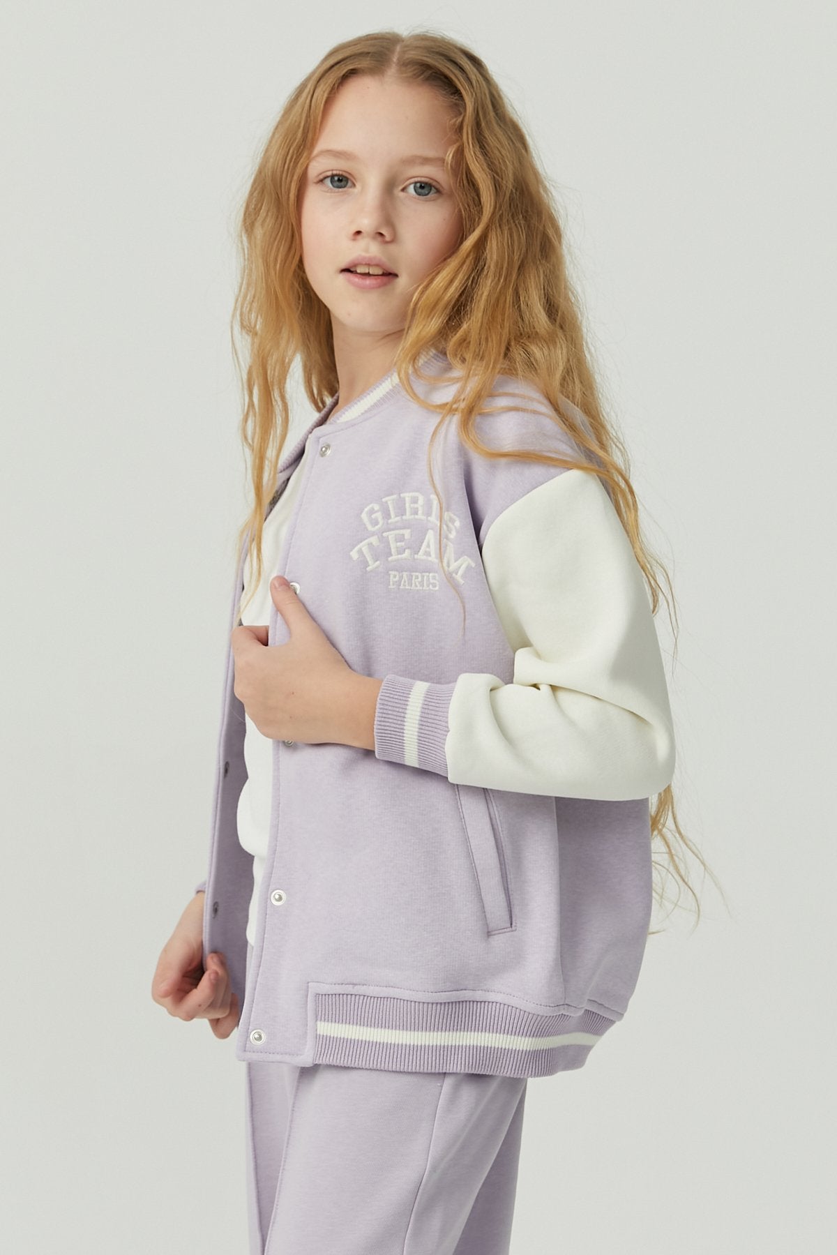 Girls' Printed College Jacket