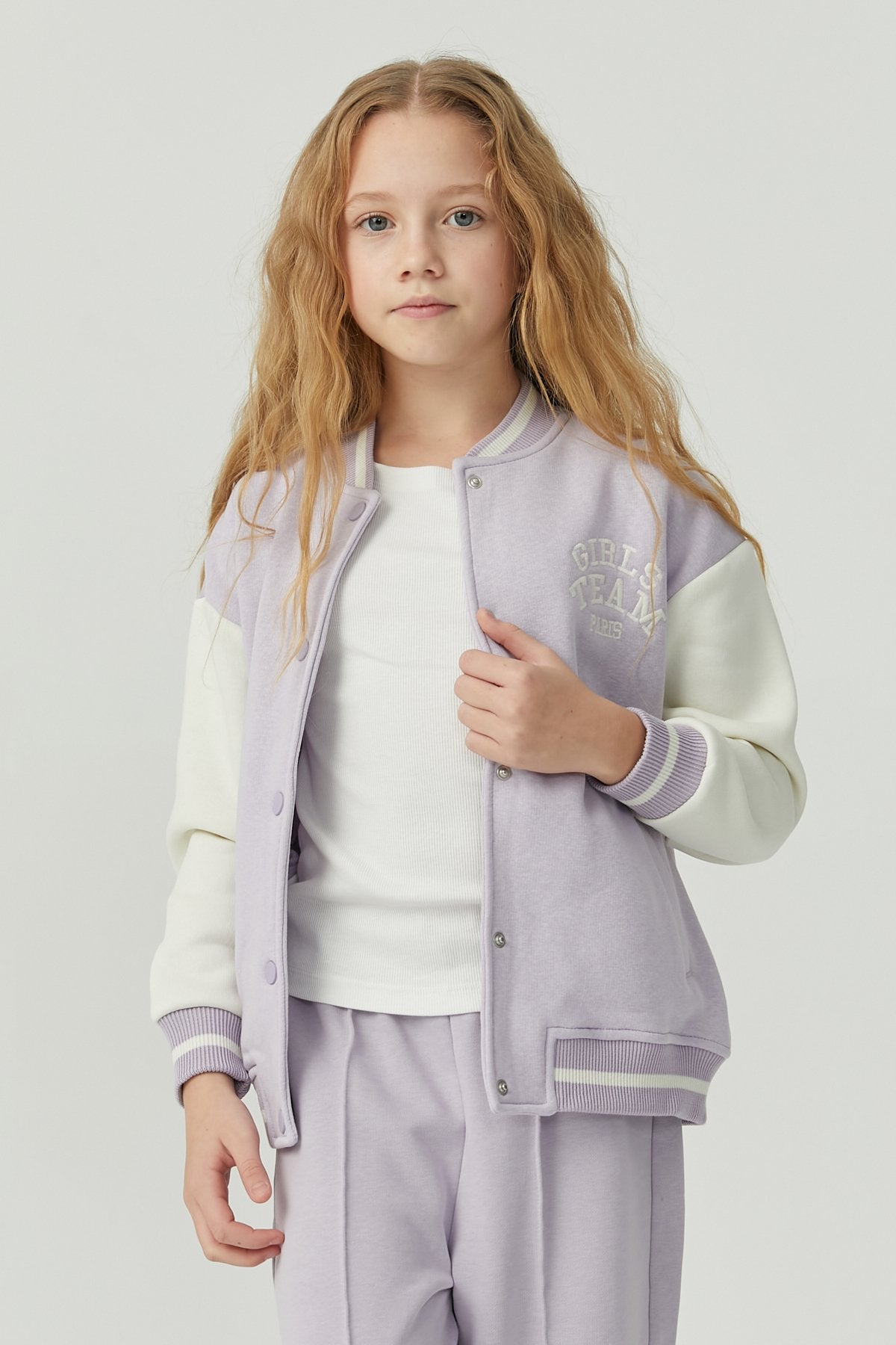 Girls' Printed College Jacket