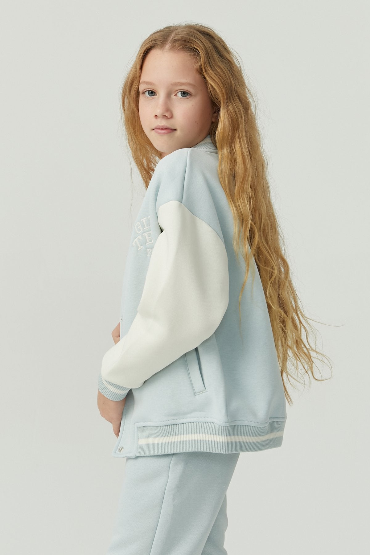 Girls' Printed College Jacket