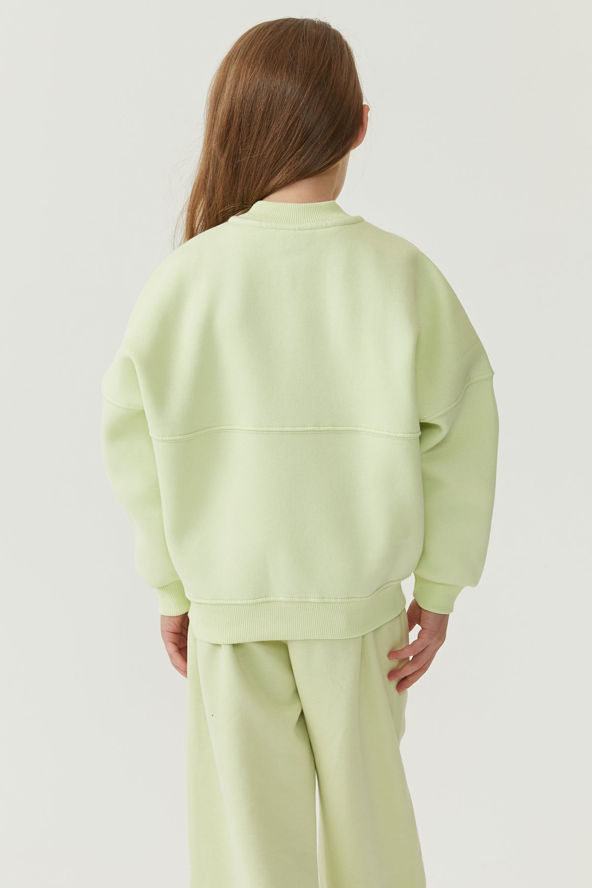 Girl's Sweat Top with Stitching Details