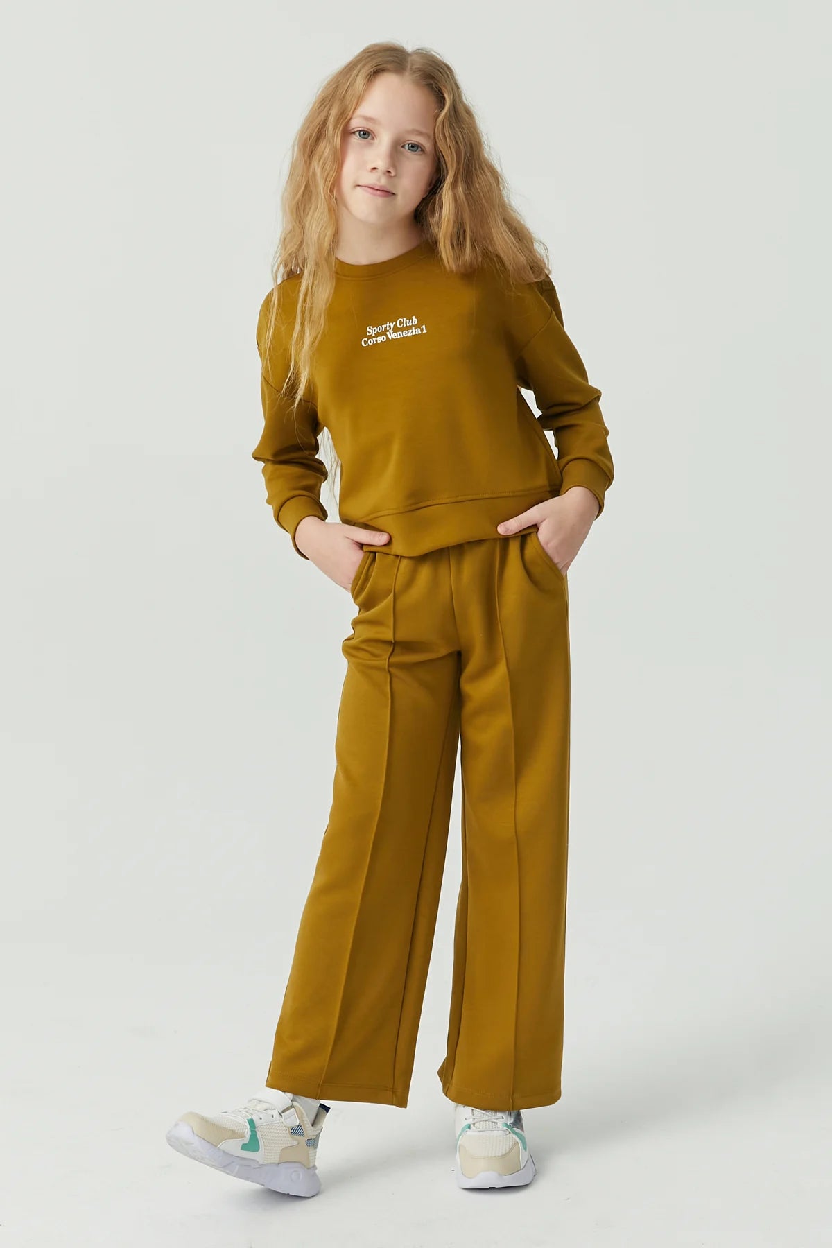 Kız Çocuk Yumuşak Dokulu Sweat Alt