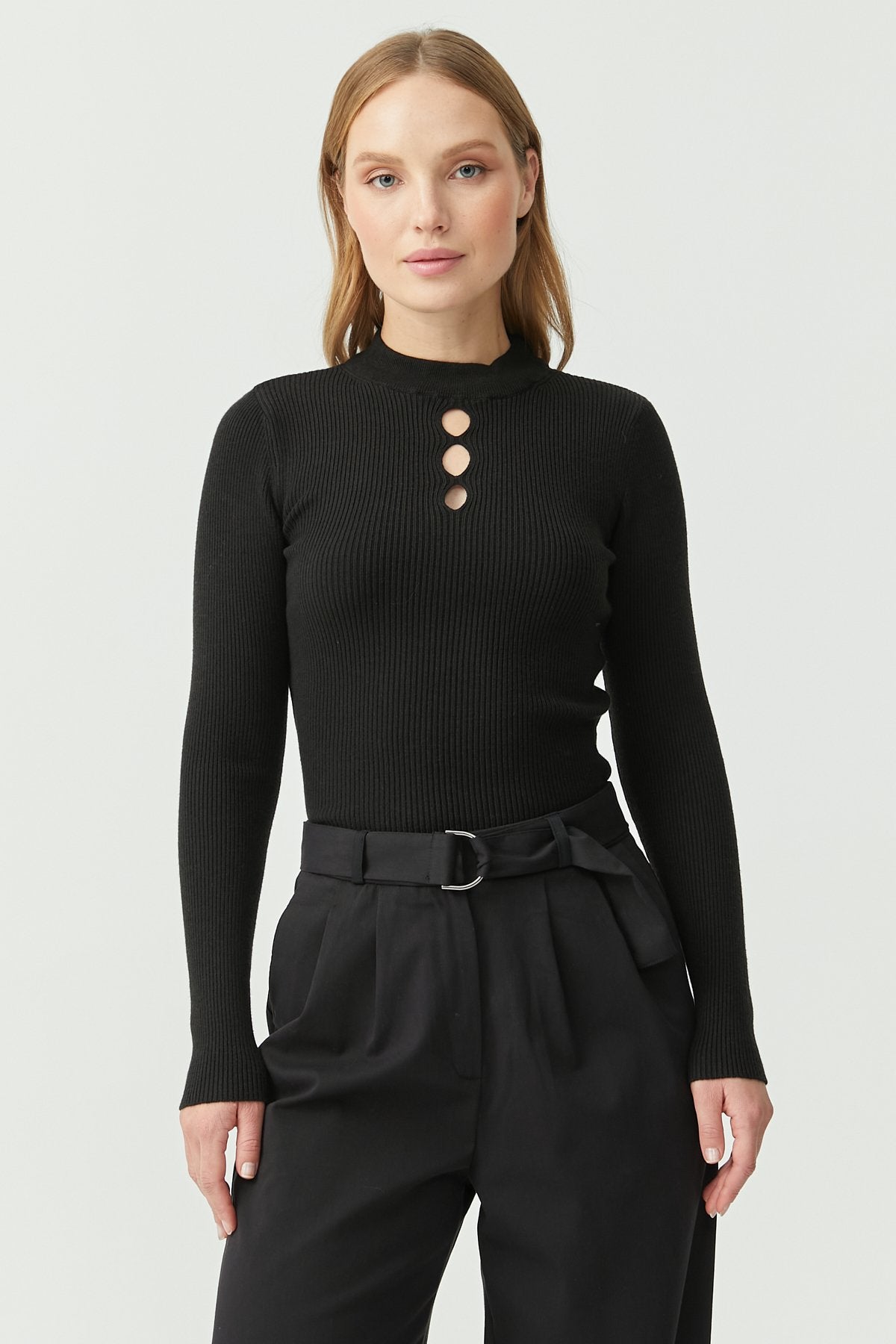 Women's Detailed Half Turtleneck Knitwear