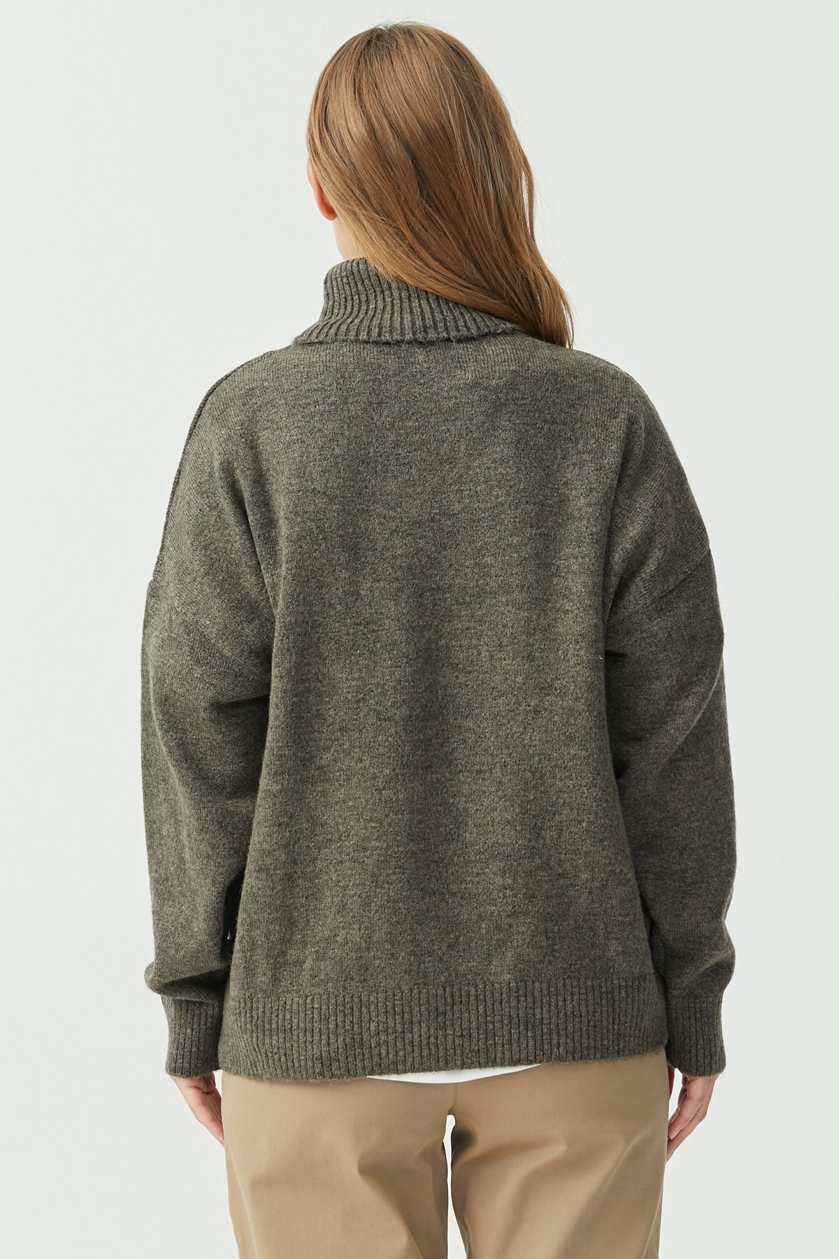 Women's Oversize Turtleneck Knitwear Sweater