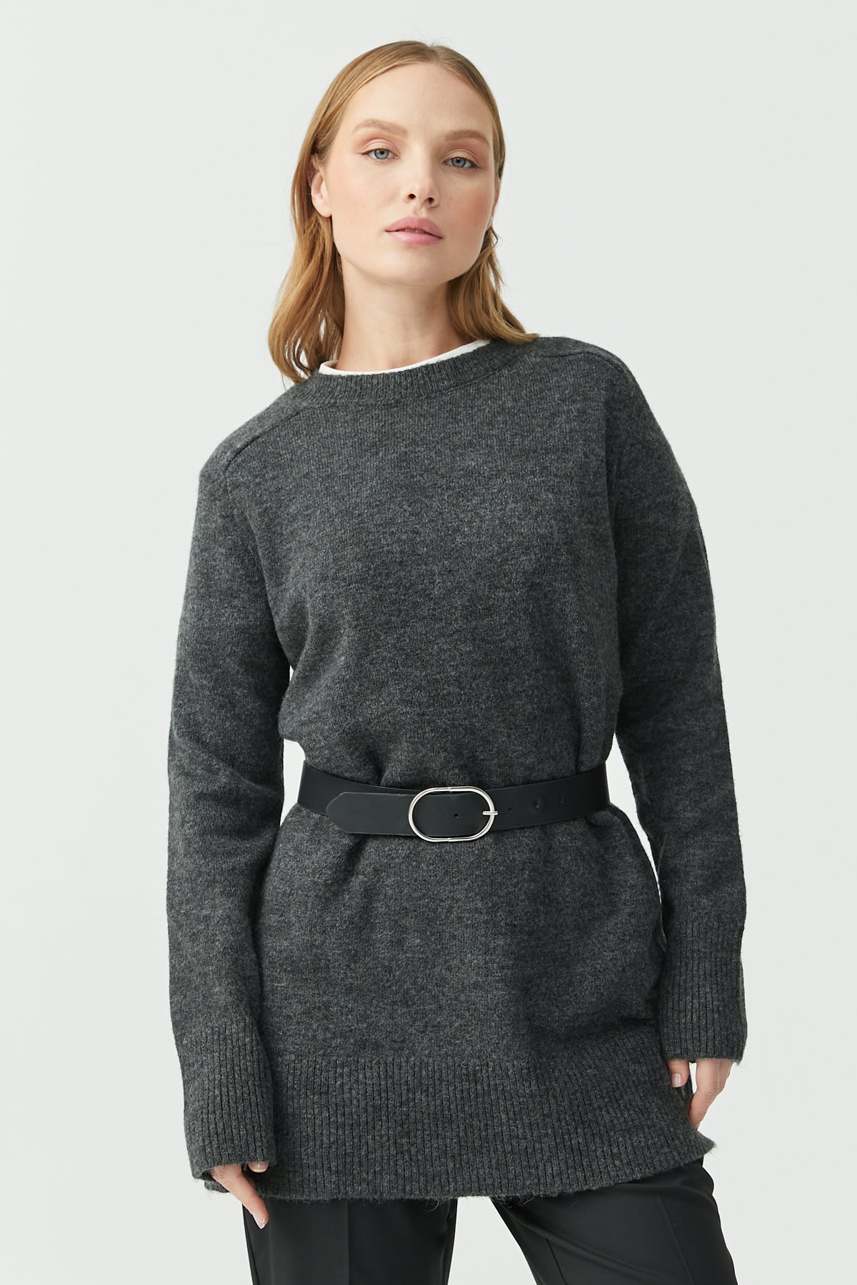 Women's Crew Neck Knitwear Tunic