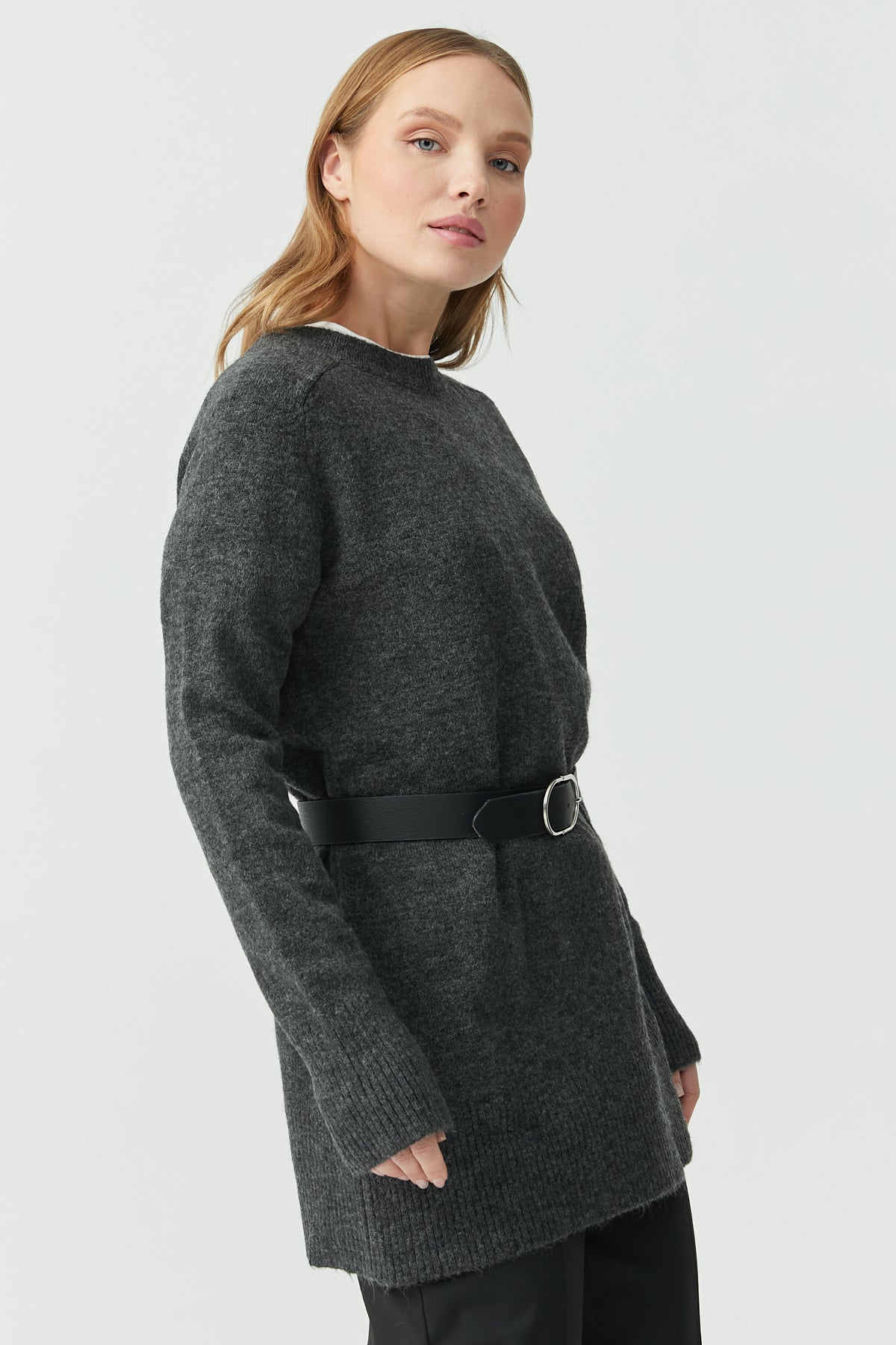 Women's Crew Neck Knitwear Tunic