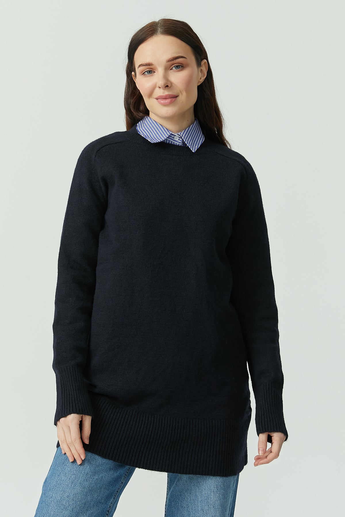Women's Crew Neck Knitwear Tunic