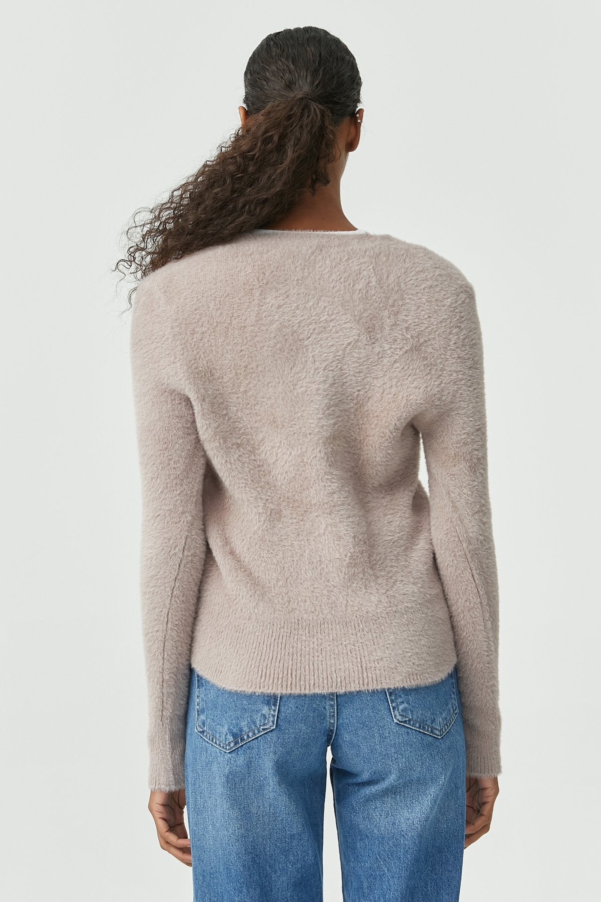 Soft Textured Knitted Cardigan with Buttons