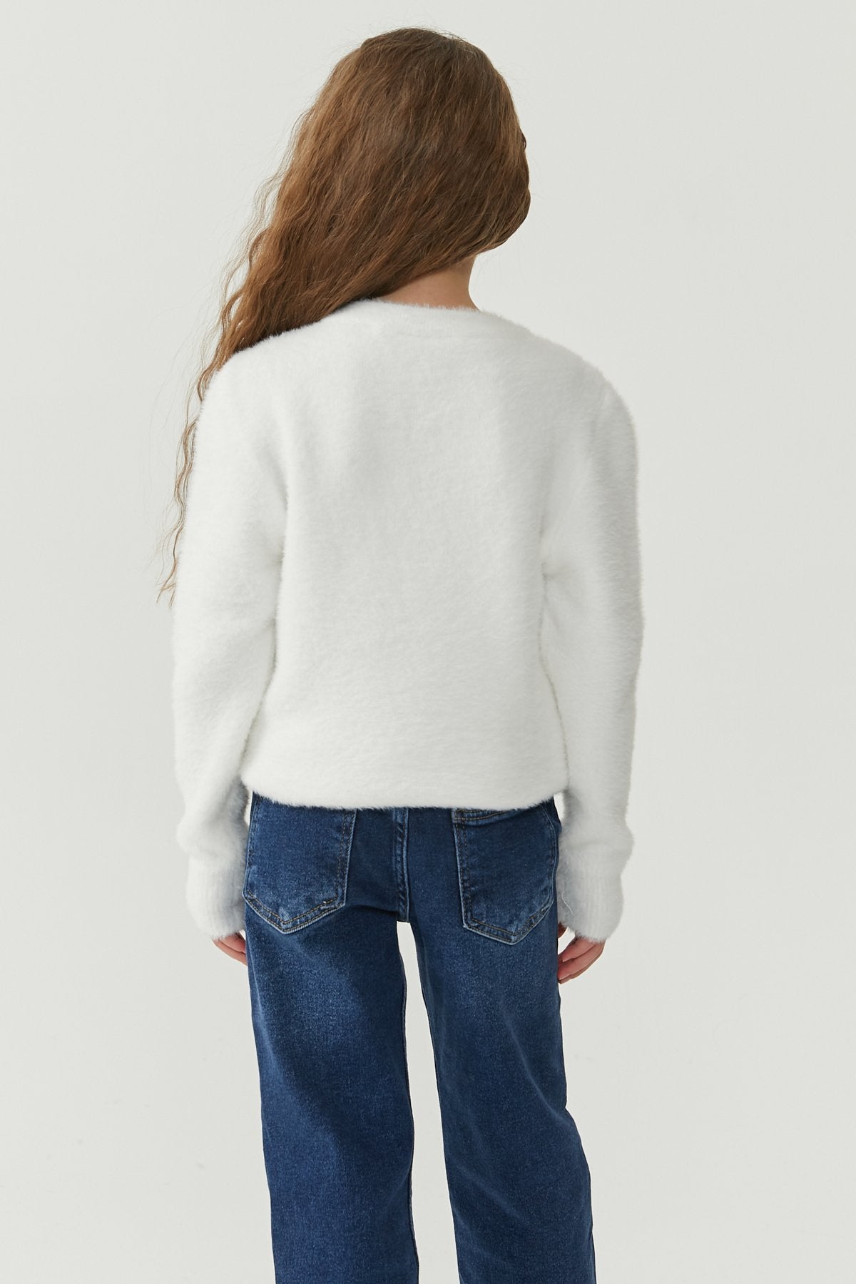 Girl's Soft Textured Knit Sweater